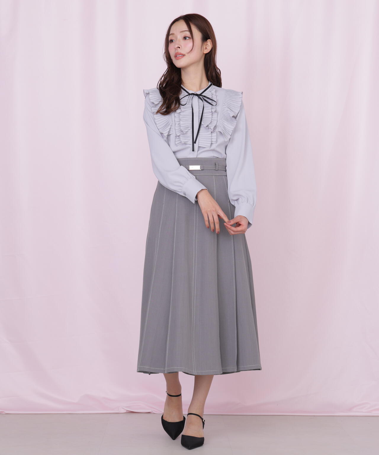 ＜セットアップ対応＞ベーシックツイルスカート
