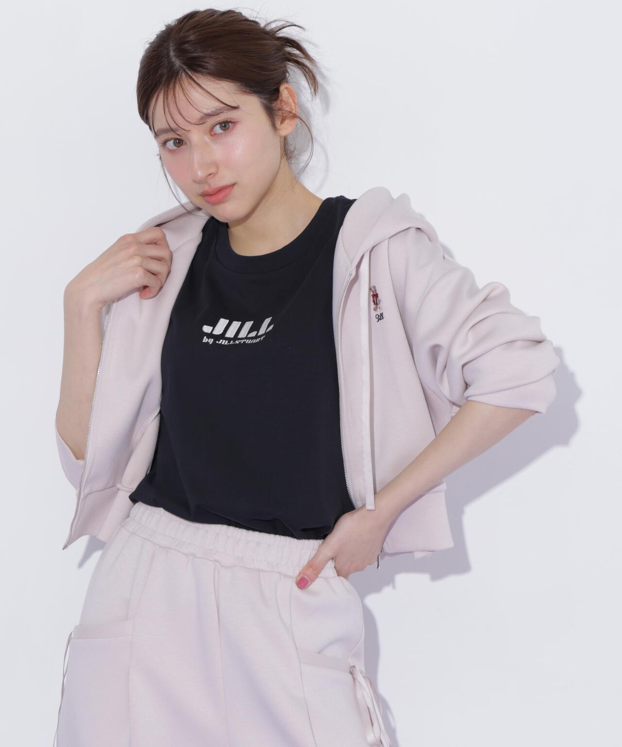 刺繍ロゴTシャツオーガニックコットン