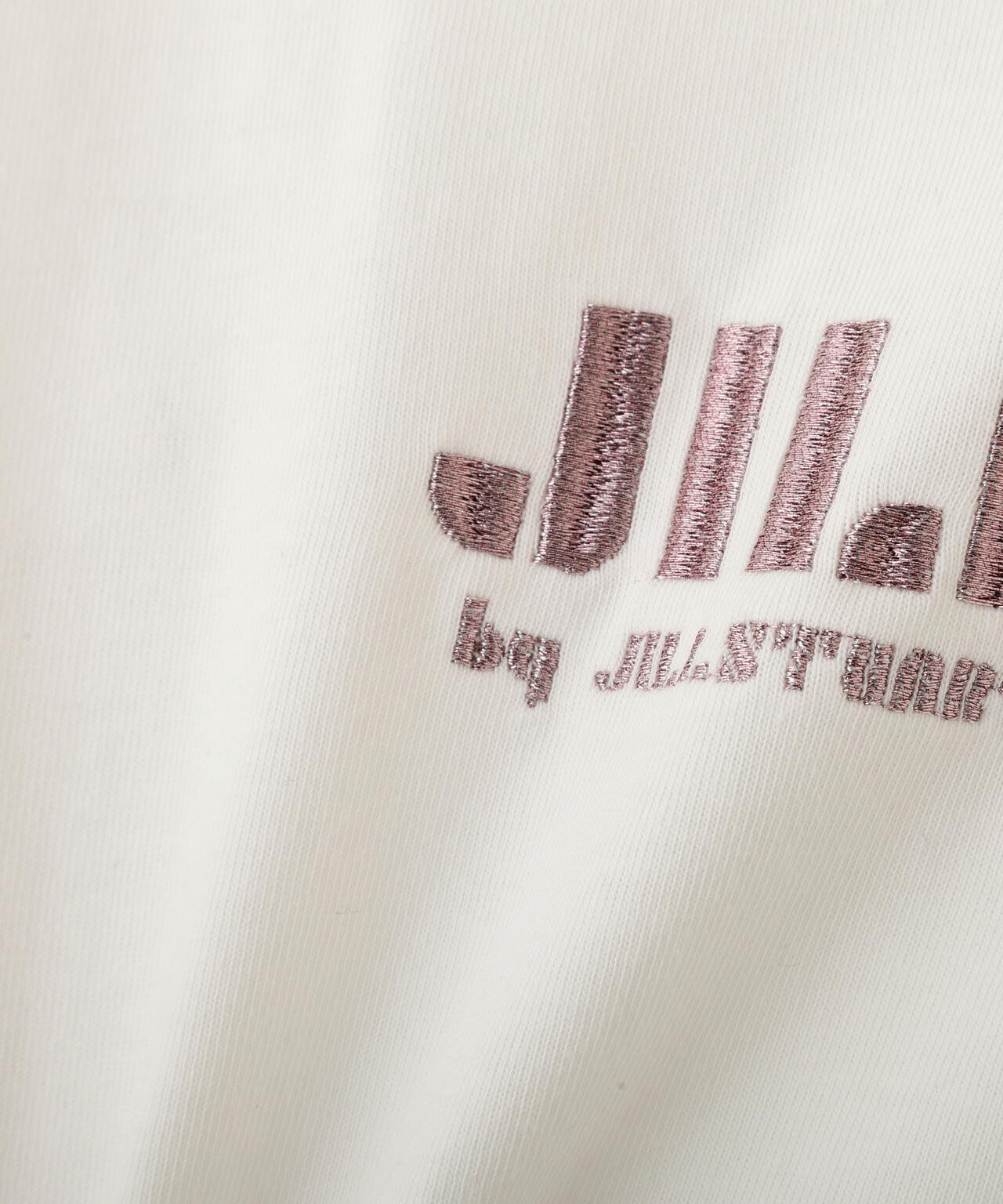 ショート丈刺繍ロゴTシャツオーガニックコットン