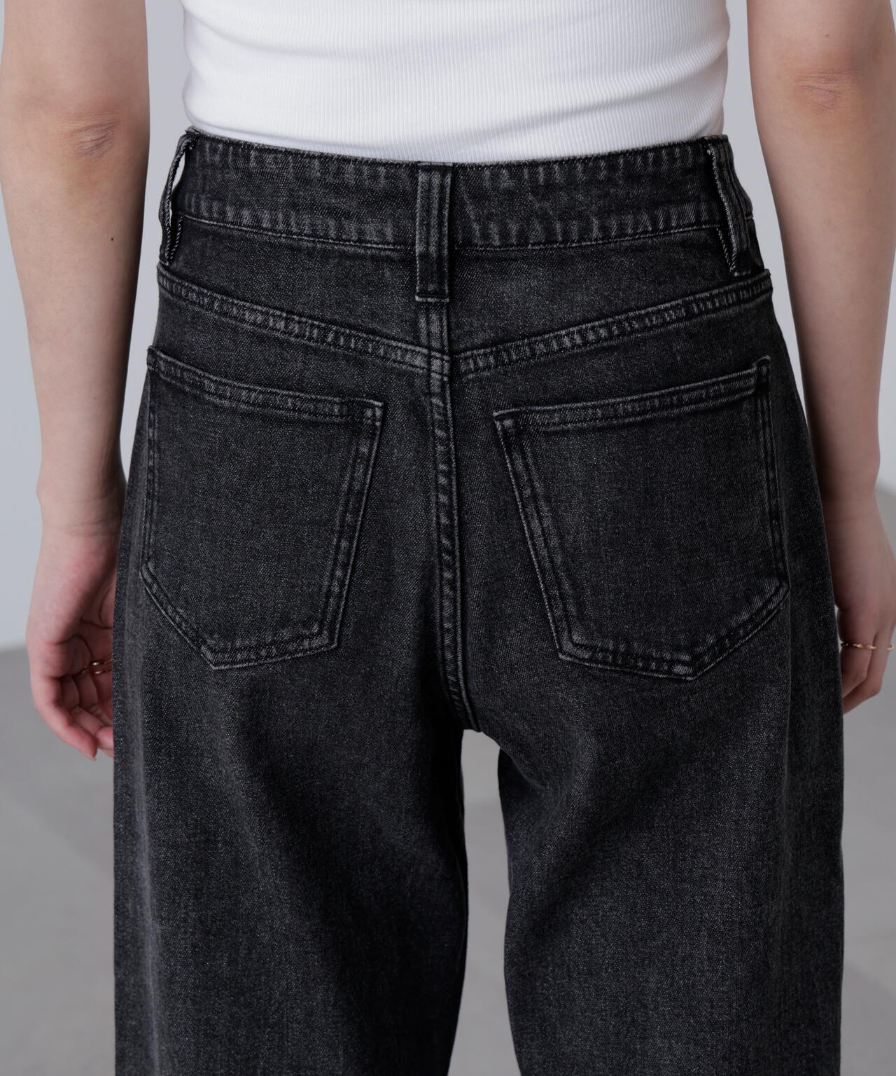 【累計販売6万本突破！選べる6色】【4サイズ展開XS-L] ベーシックワイドデニムパンツ【低身長サイズ有】【Lサイズ有】