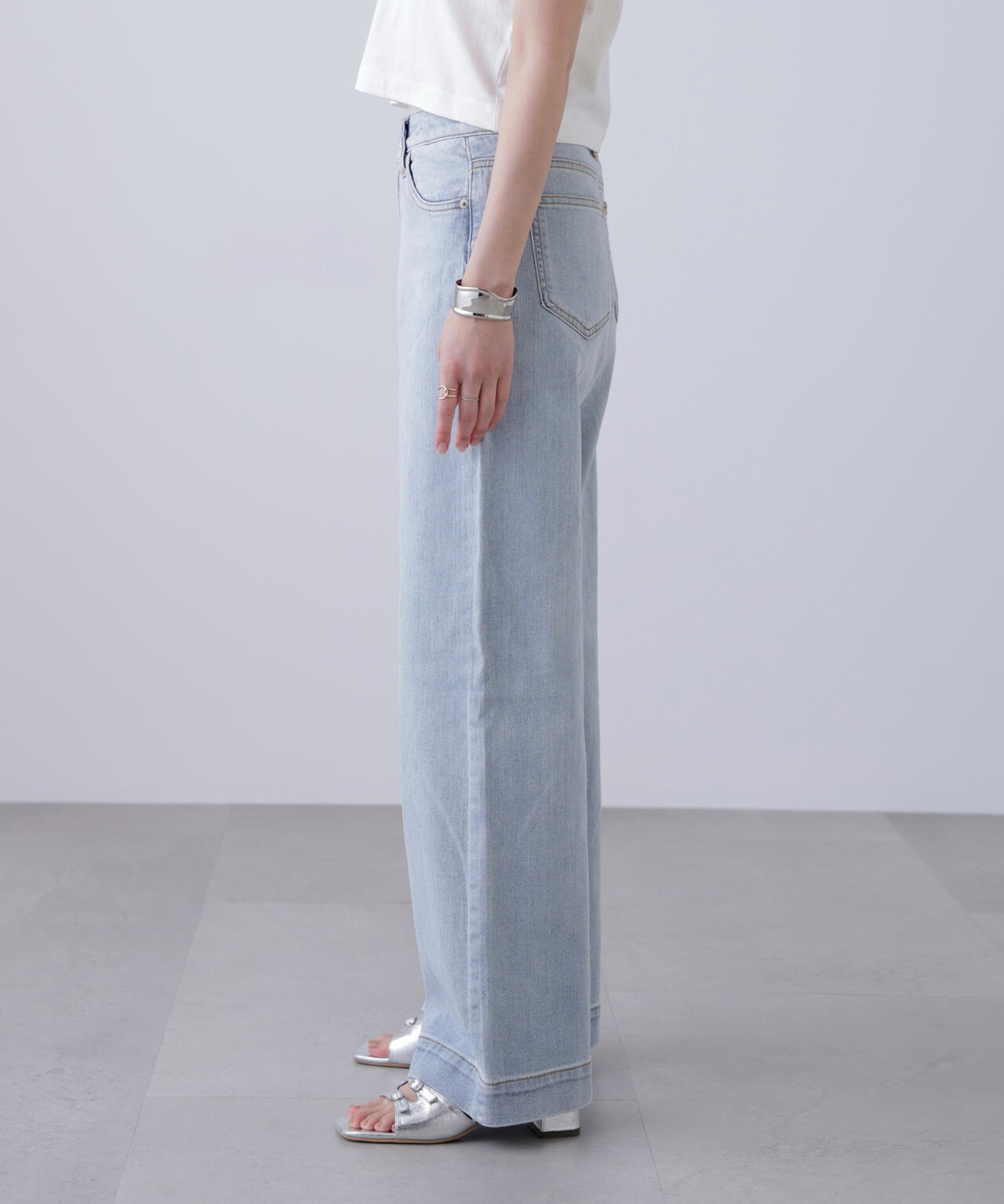 【累計販売6万本突破！選べる6色】【4サイズ展開XS-L] ベーシックワイドデニムパンツ【低身長サイズ有】【Lサイズ有】