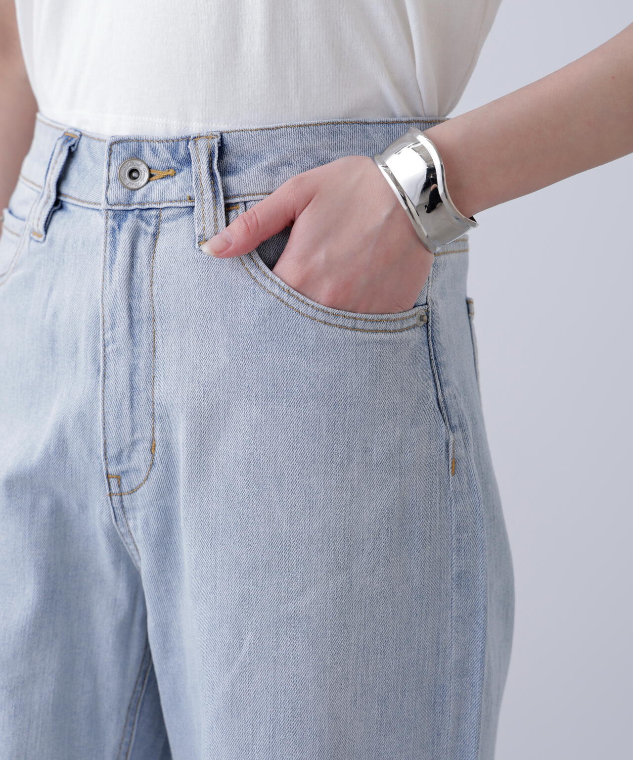 【累計販売6万本突破！選べる6色】【4サイズ展開XS-L] ベーシックワイドデニムパンツ【低身長サイズ有】【Lサイズ有】