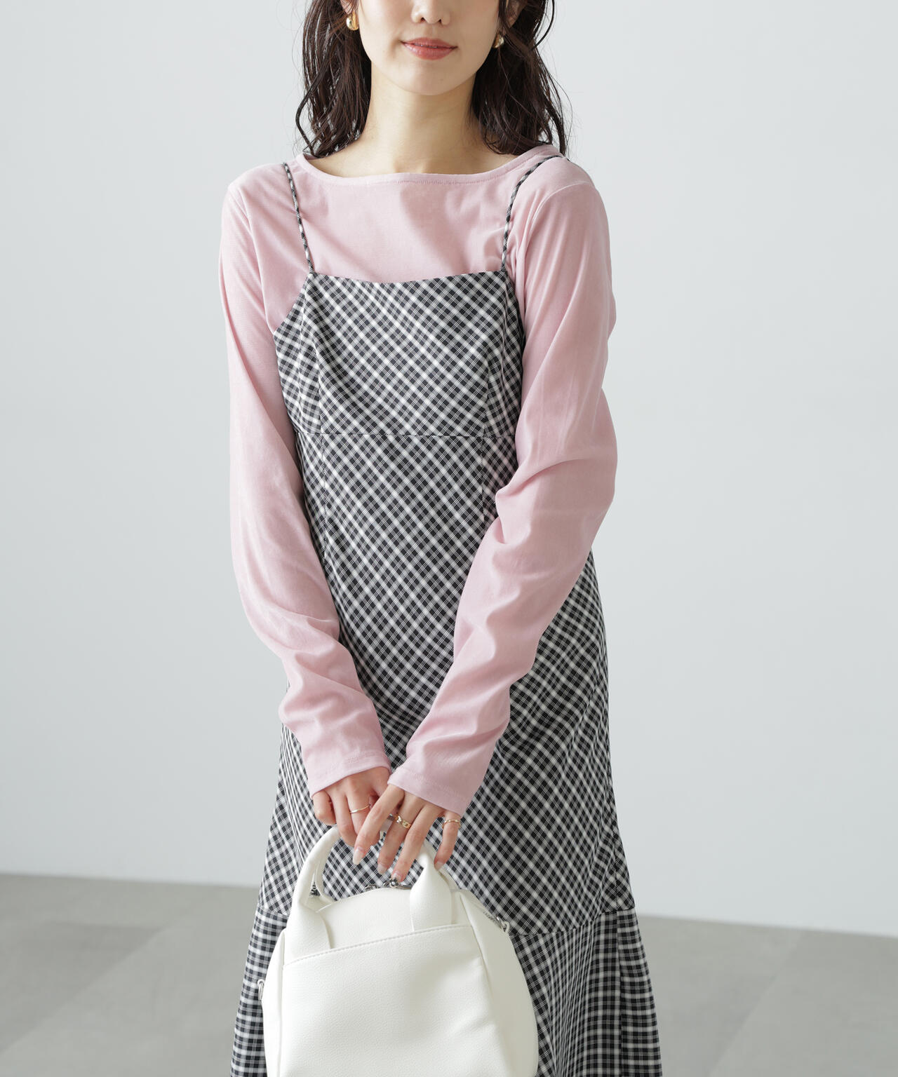 【3サイズ展開XS-M】2ストラップマーメイドキャミワンピース【低身長サイズ有】