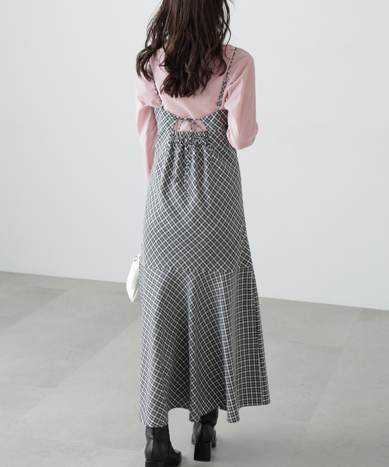 【3サイズ展開XS-M】2ストラップマーメイドキャミワンピース【低身長サイズ有】