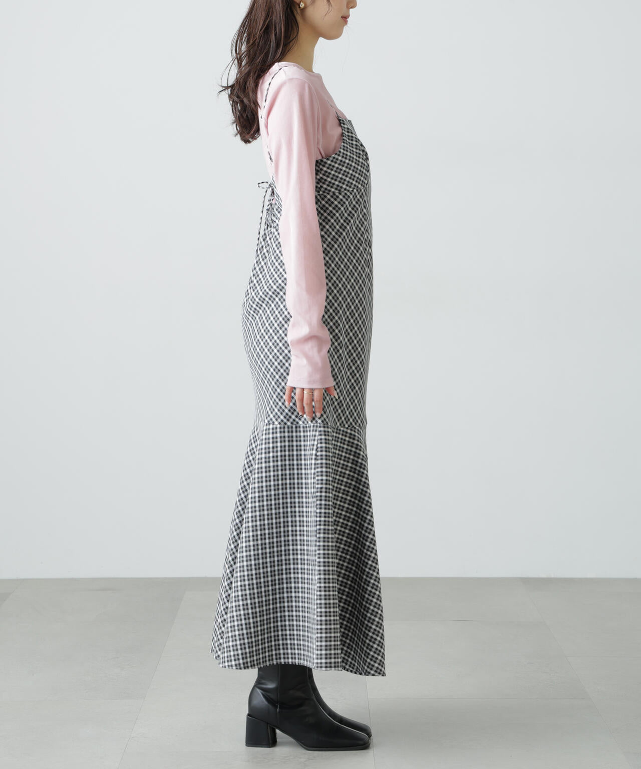 【3サイズ展開XS-M】2ストラップマーメイドキャミワンピース【低身長サイズ有】