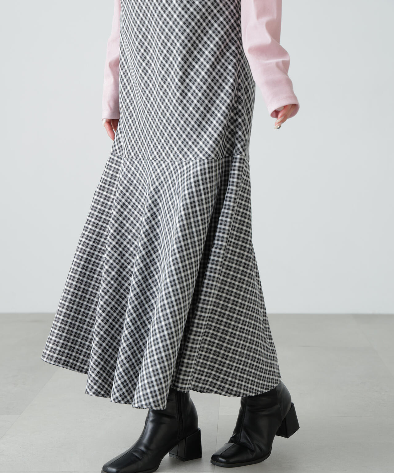【3サイズ展開XS-M】2ストラップマーメイドキャミワンピース【低身長サイズ有】