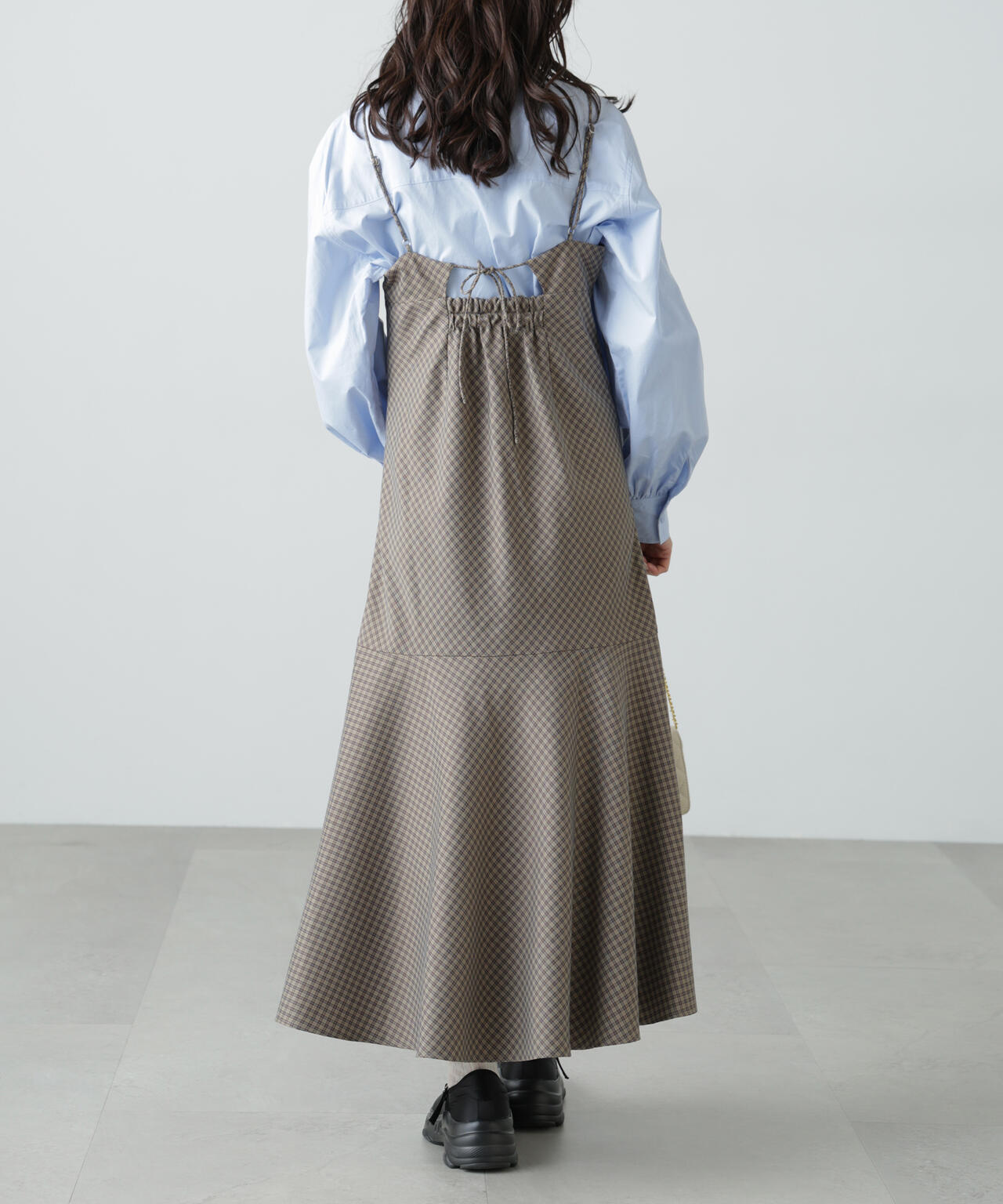 【3サイズ展開XS-M】2ストラップマーメイドキャミワンピース【低身長サイズ有】