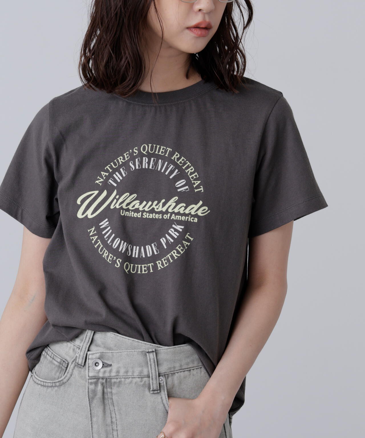 サークルロゴプリントTシャツ
