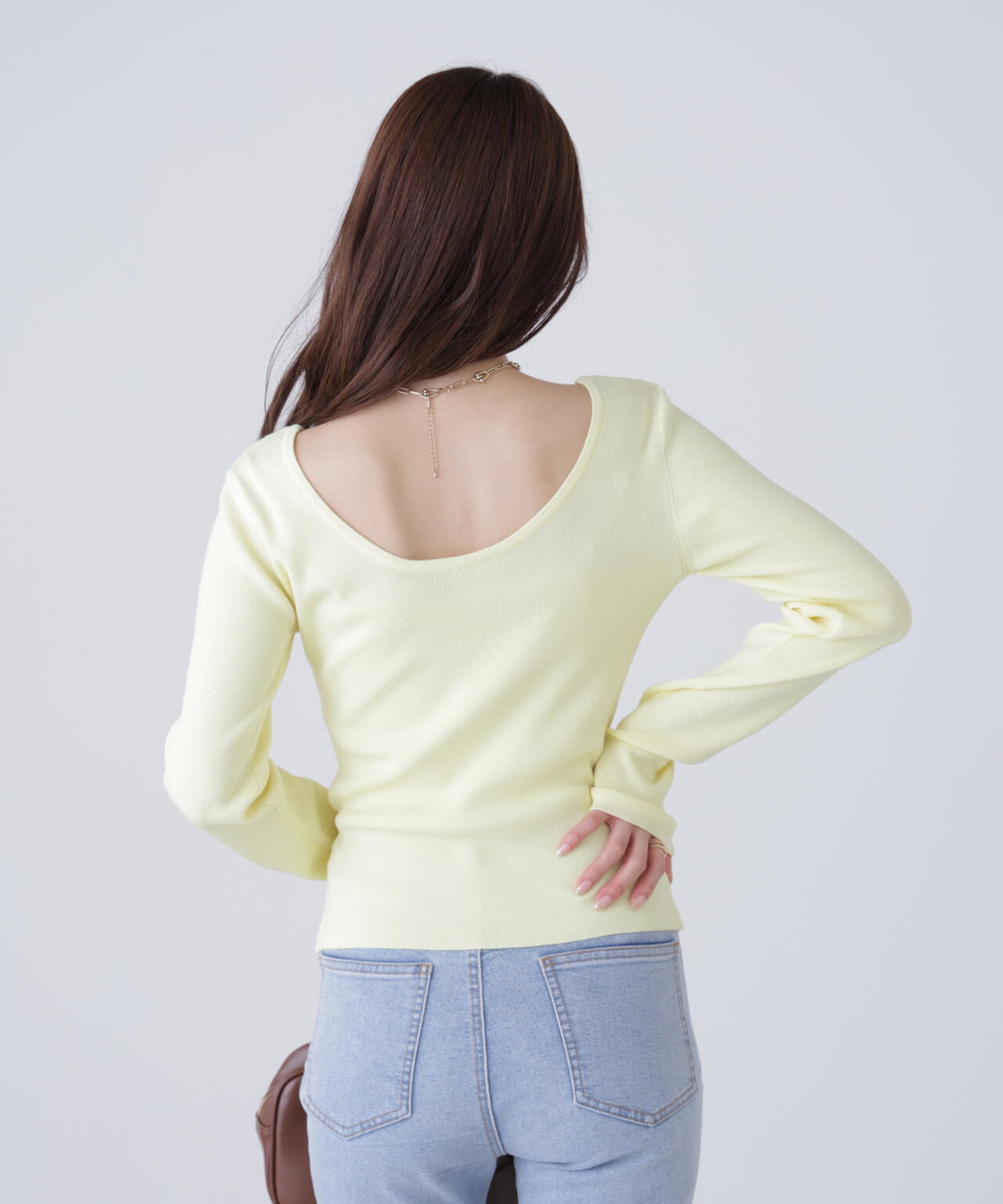 【MFM】バックオープンニット