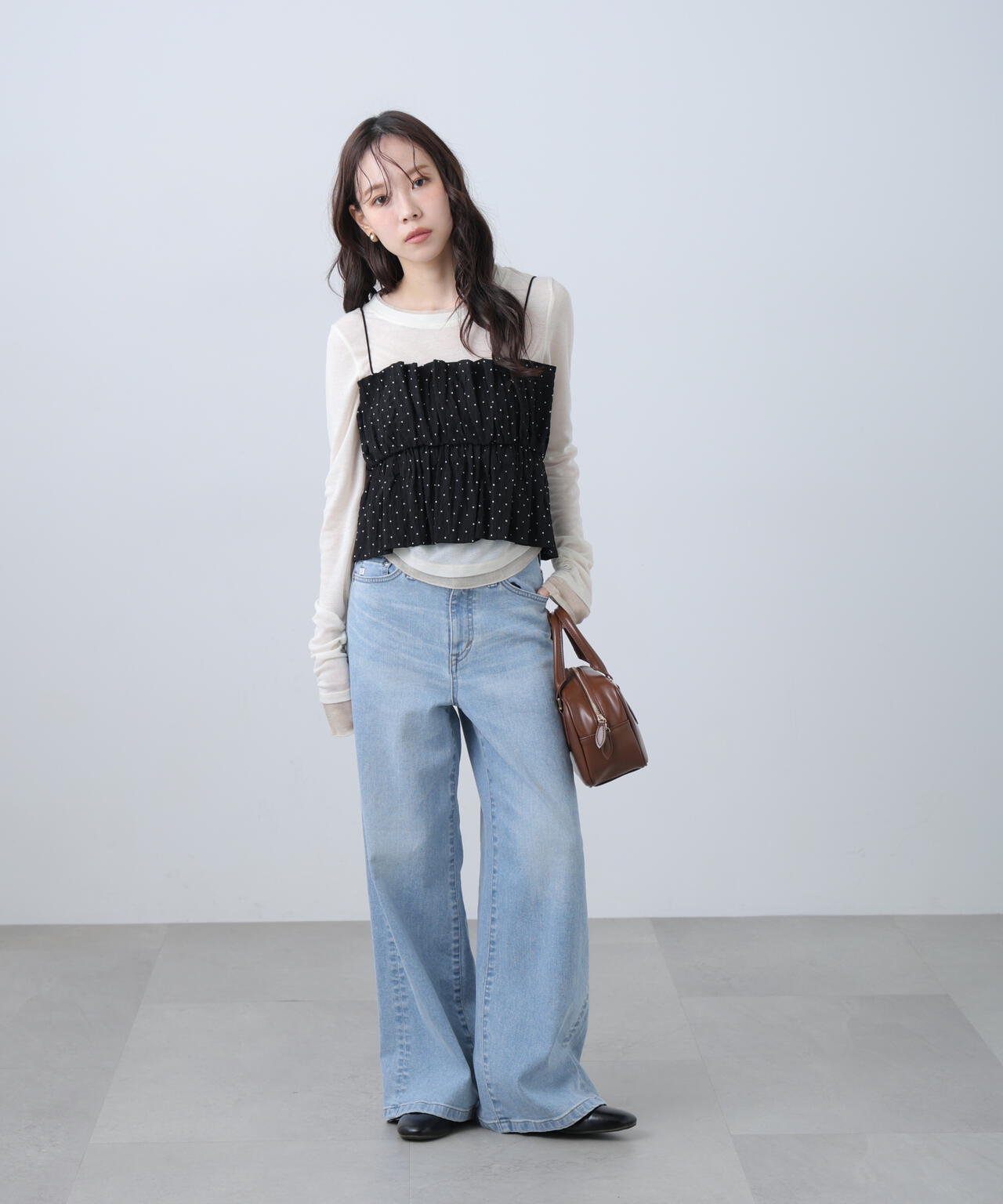 〈SOMETHING〉LISAワイドデニムパンツ XS別注