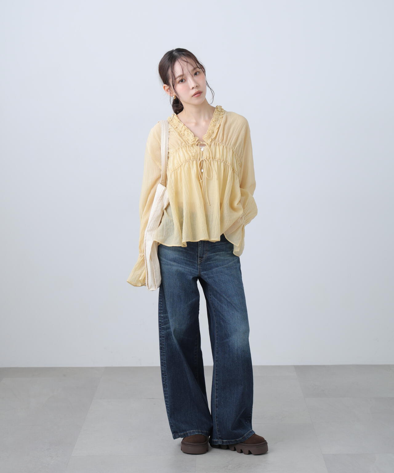 〈SOMETHING〉LISAワイドデニムパンツ XS別注