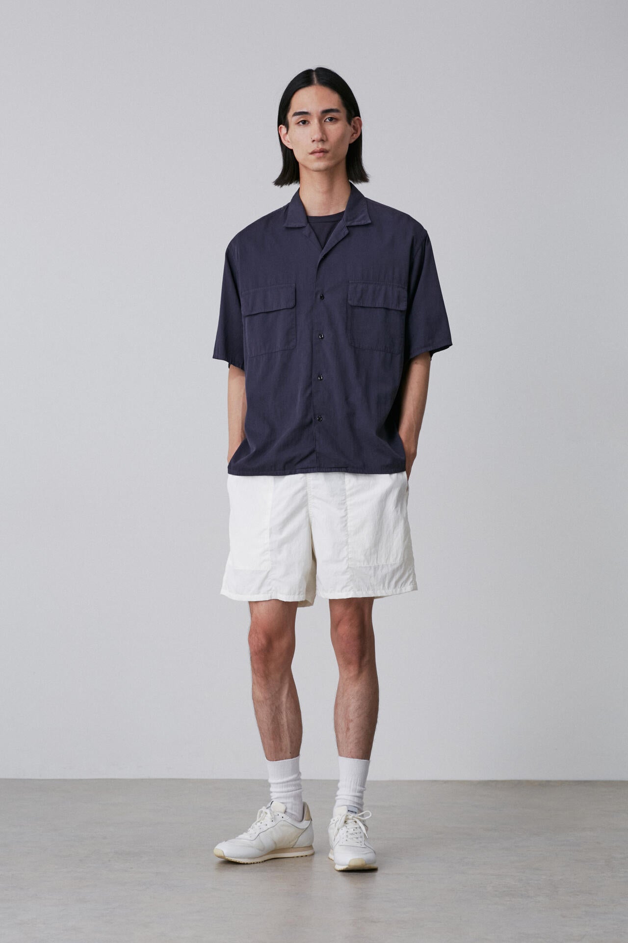 Ｙ / RECYCLE NYLON MIX TAFFETA SHORTS