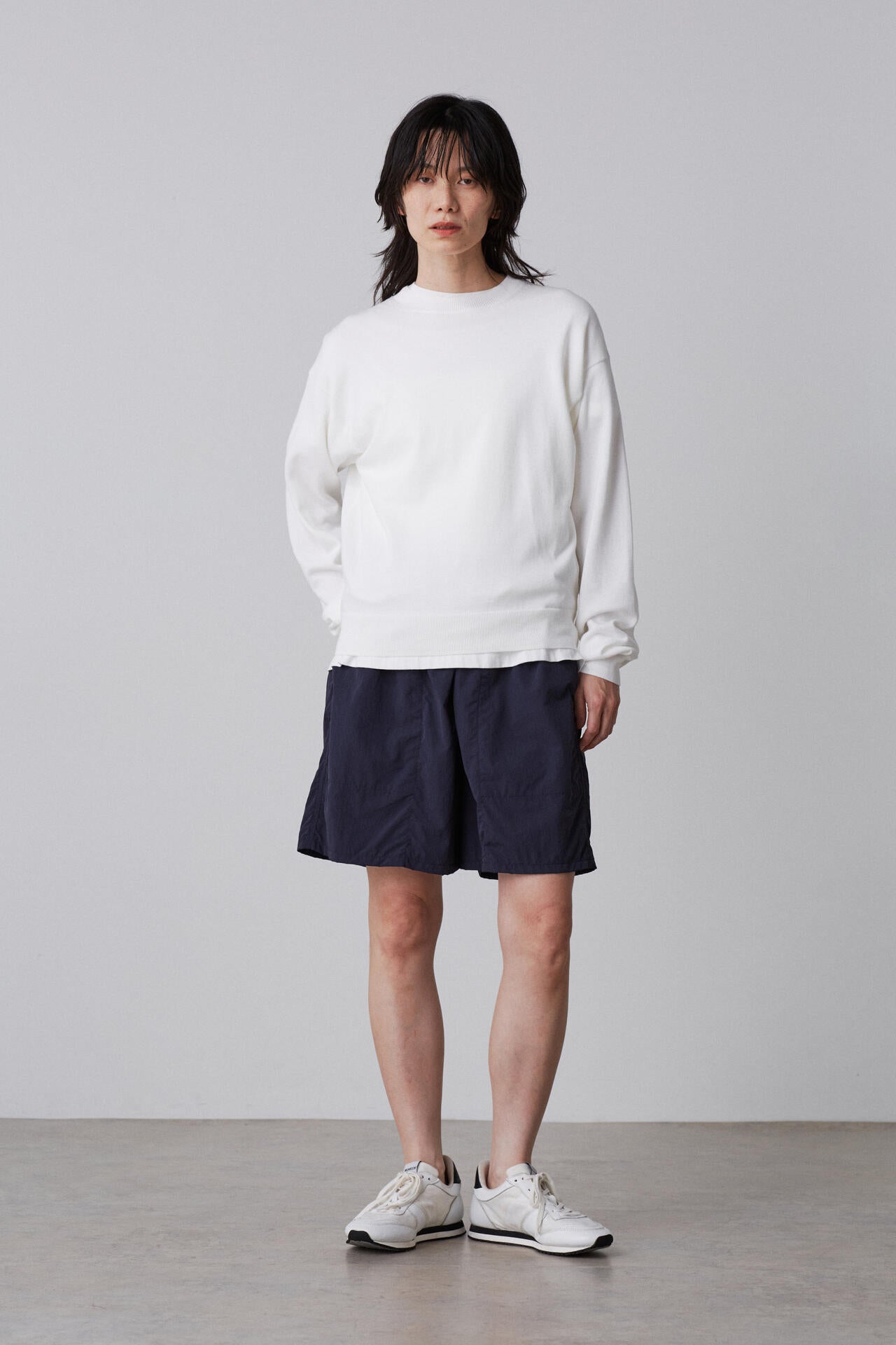Ｙ / RECYCLE NYLON MIX TAFFETA SHORTS
