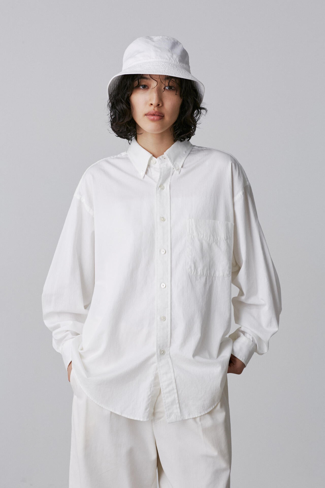 Ｙ / ORGANIC COTTON WASHER SATIN SHIRT