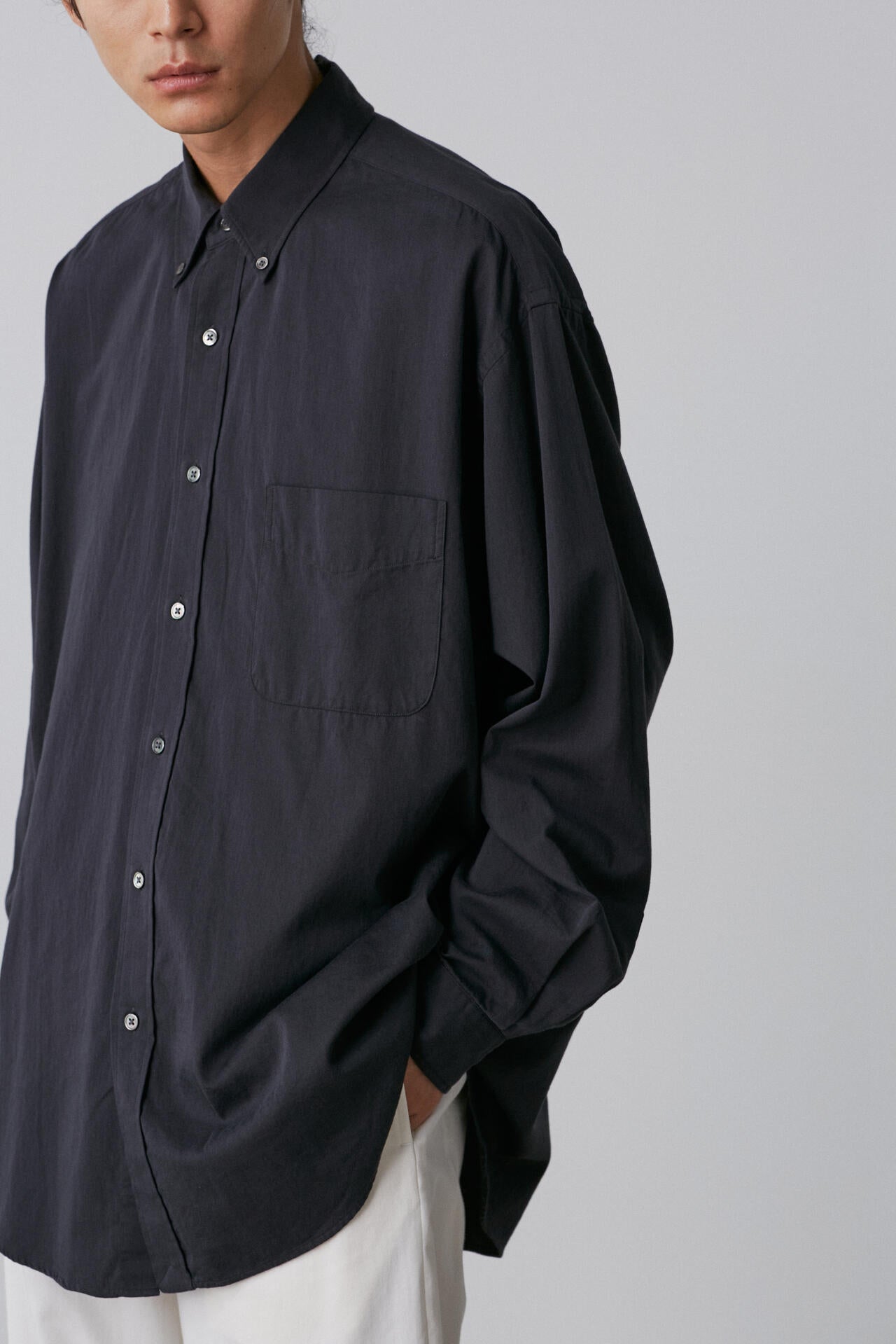 Ｙ / ORGANIC COTTON WASHER SATIN SHIRT