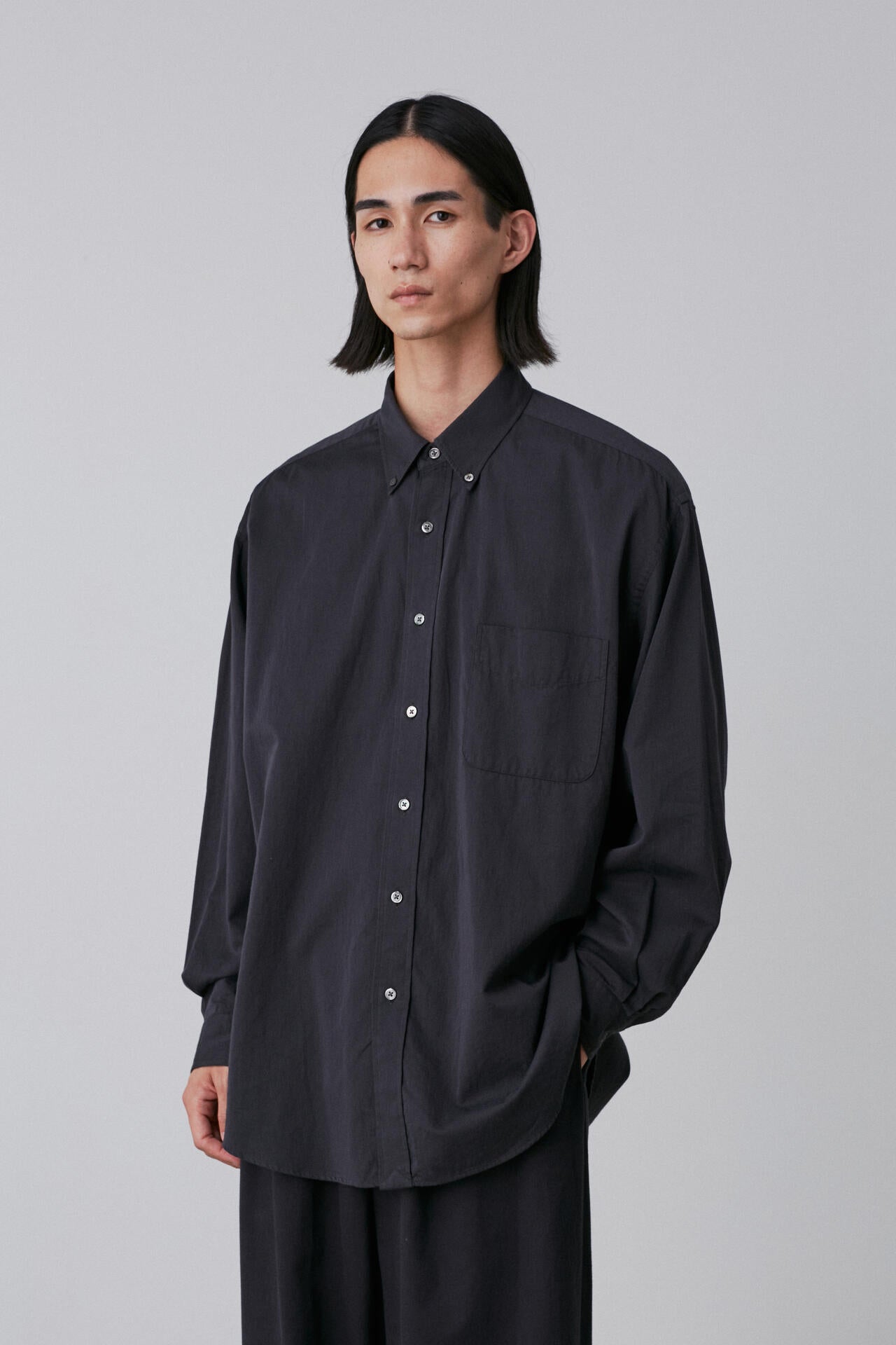 Ｙ / ORGANIC COTTON WASHER SATIN SHIRT