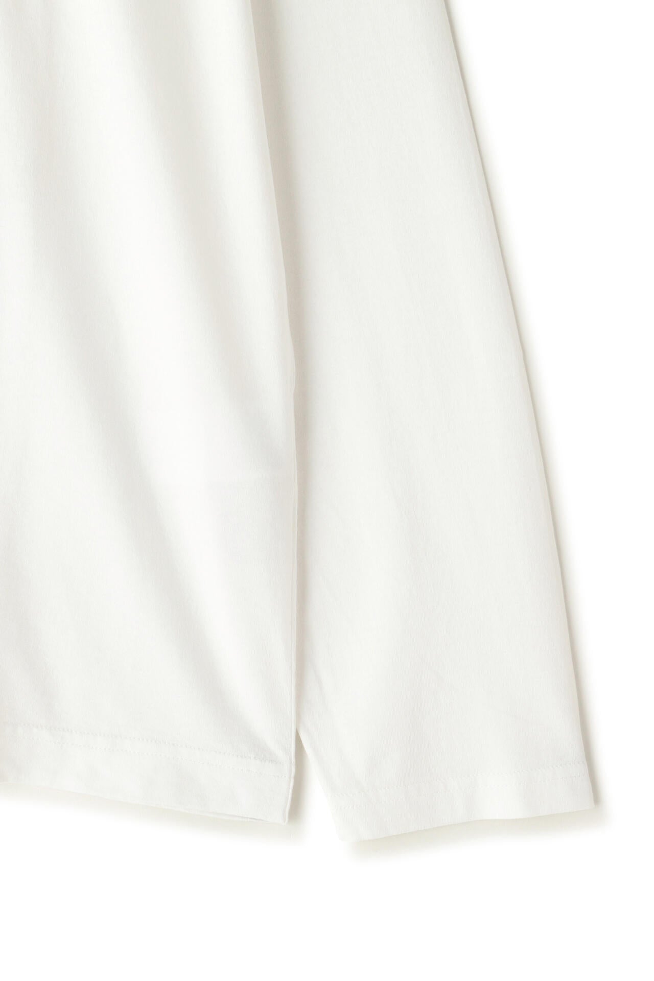 Y / ORGANIC COTTON JERSEY MOCK NECK LONG SLEEVE T‐SHIRT