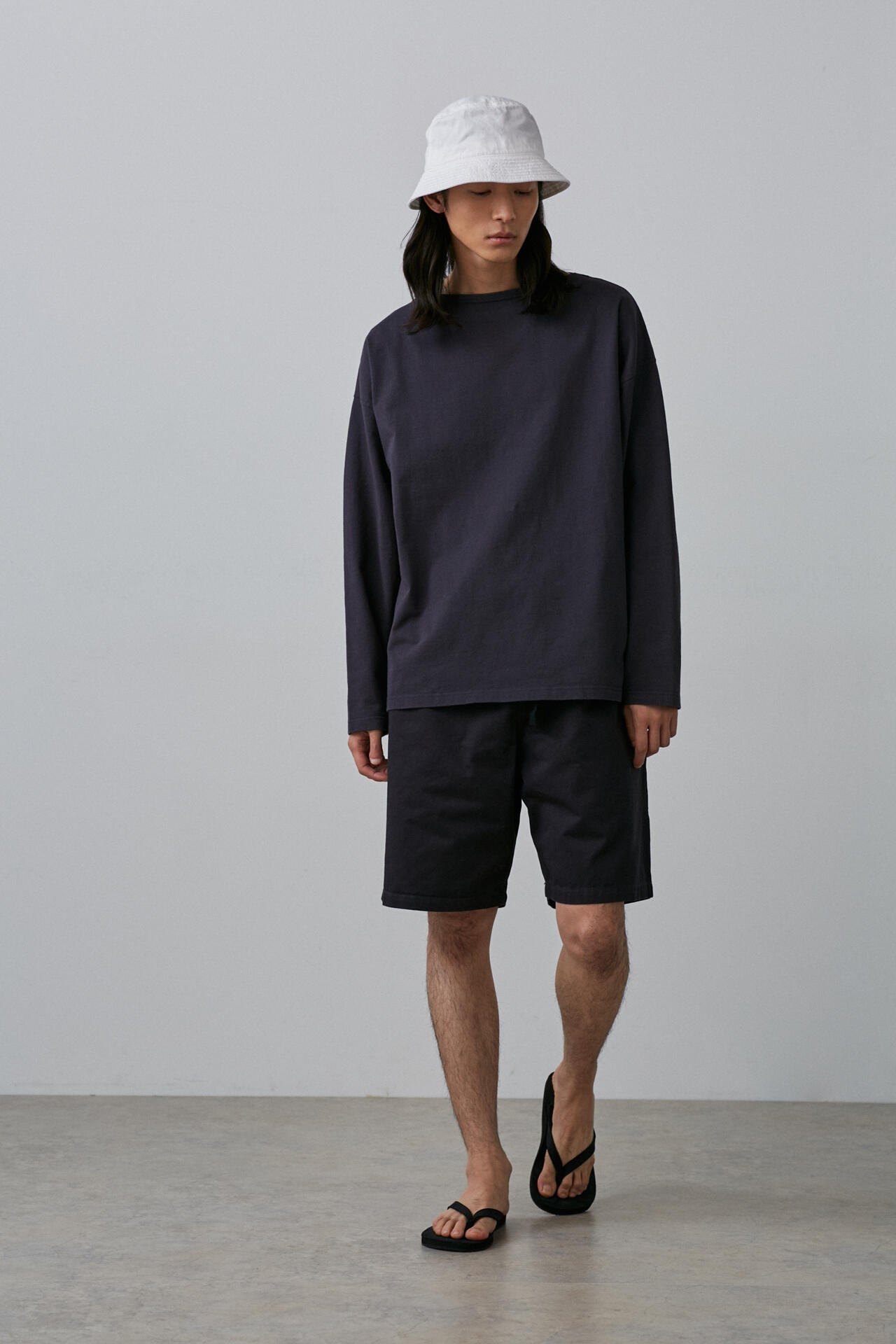 Y / ORGANIC COTTON JERSEY BOAT NECK PULL OVER