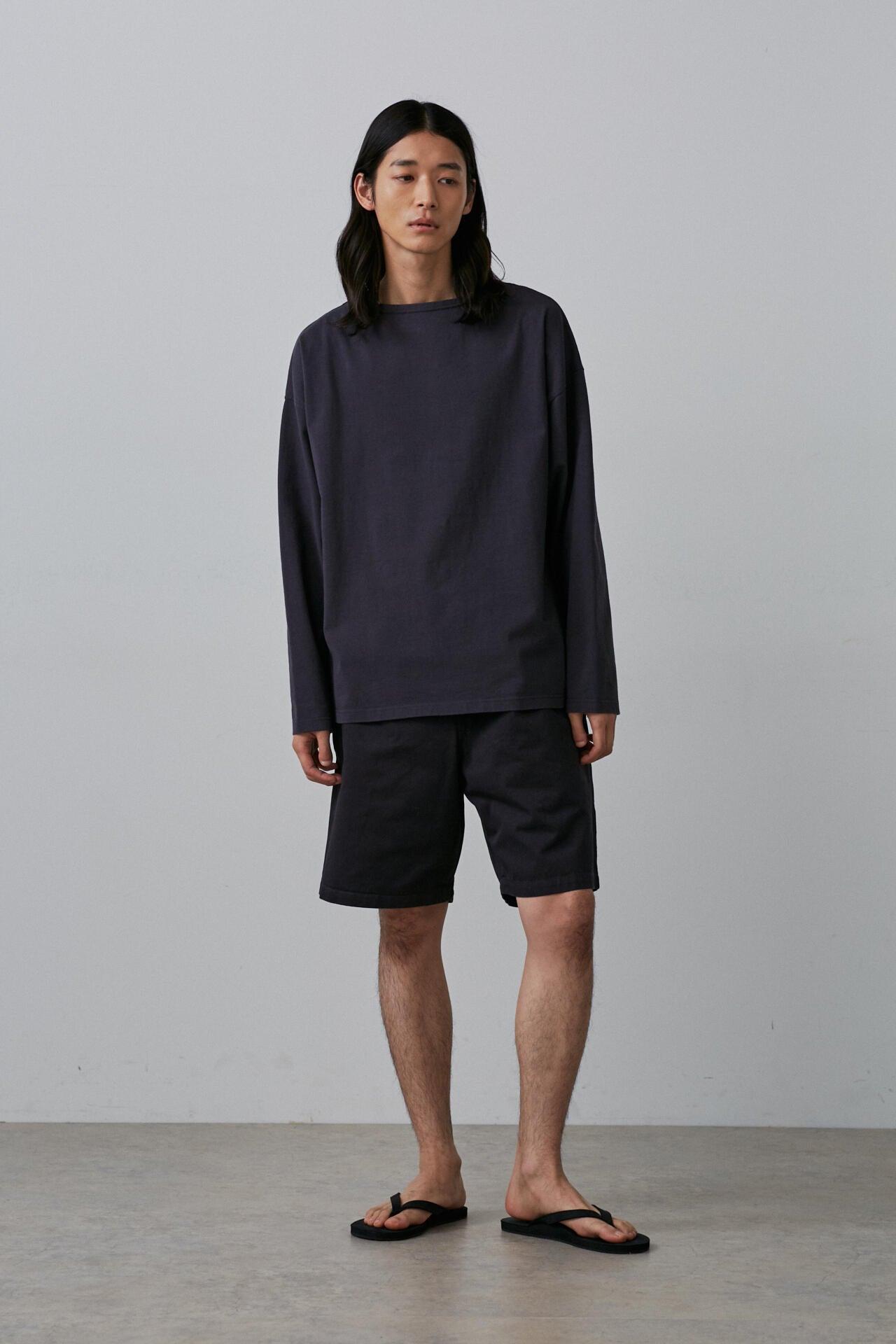 Y / ORGANIC COTTON JERSEY BOAT NECK PULL OVER