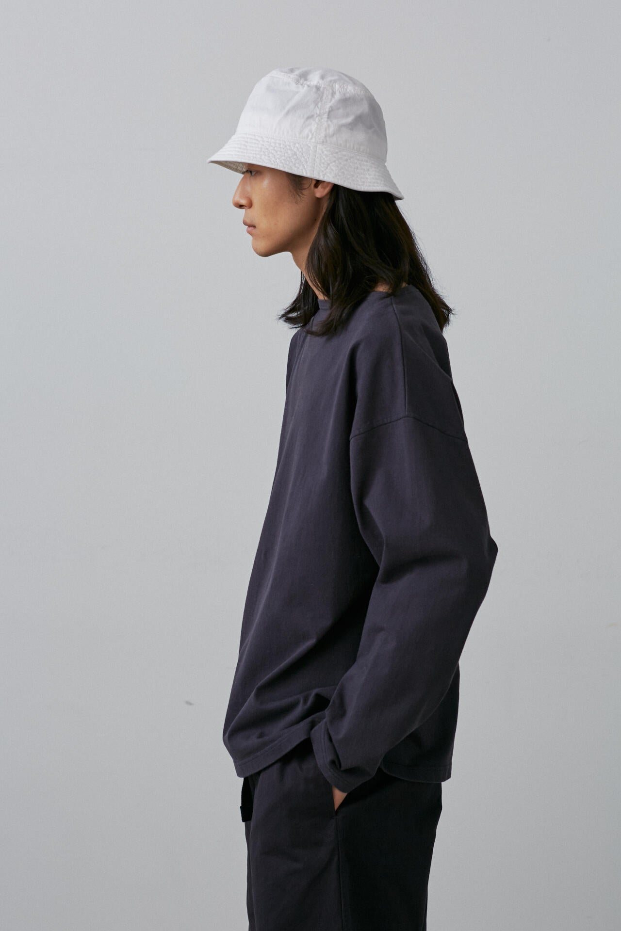 Y / ORGANIC COTTON JERSEY BOAT NECK PULL OVER