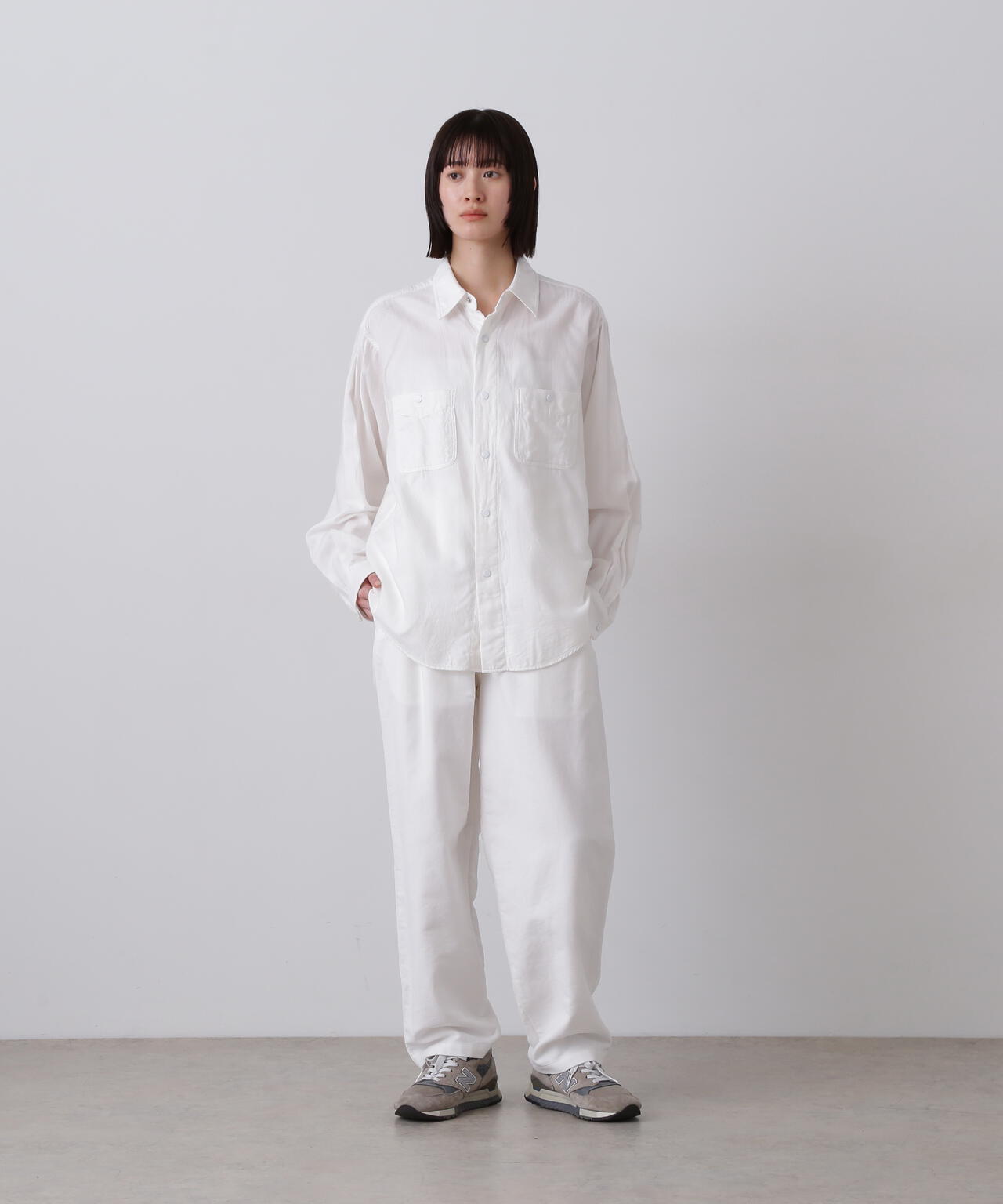 Ｙ /  BRUSHED ORGANIC COTTON TENCEL SNAP SHIRT
