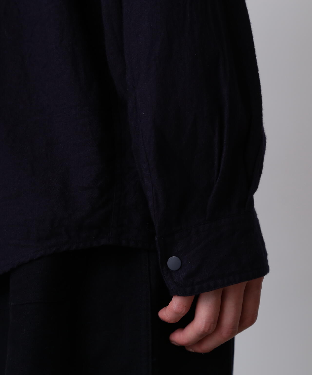 Ｙ /  BRUSHED ORGANIC COTTON TENCEL SNAP SHIRT