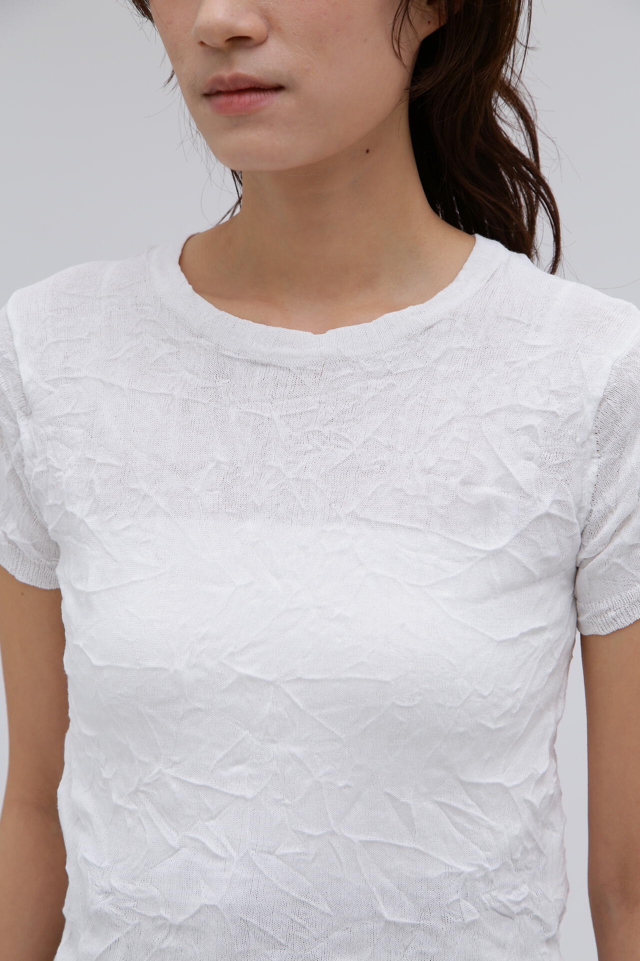 SAYAKA DAVIS / CRINKLED PETITE KNIT TEE