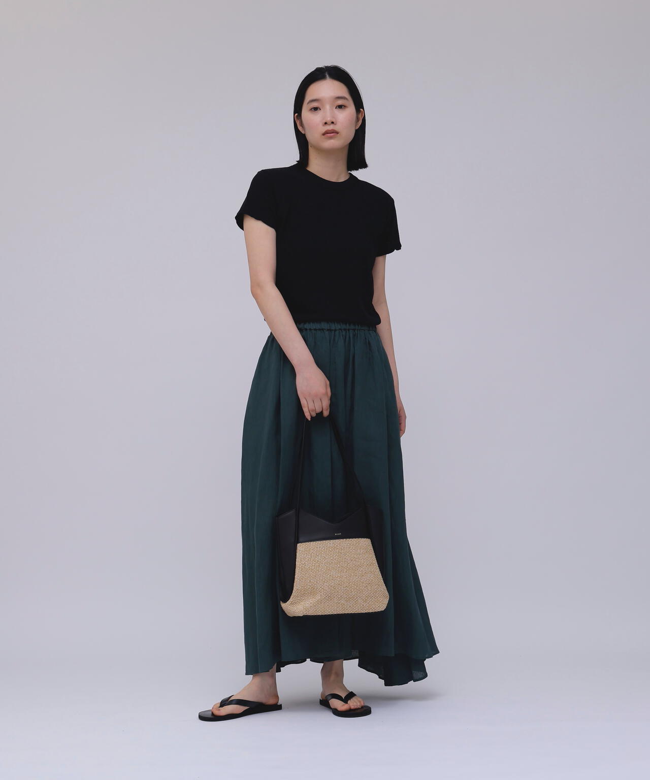 ATON / FRESCA SINGLE JERSEY TIGHT FIT T-SHIRT