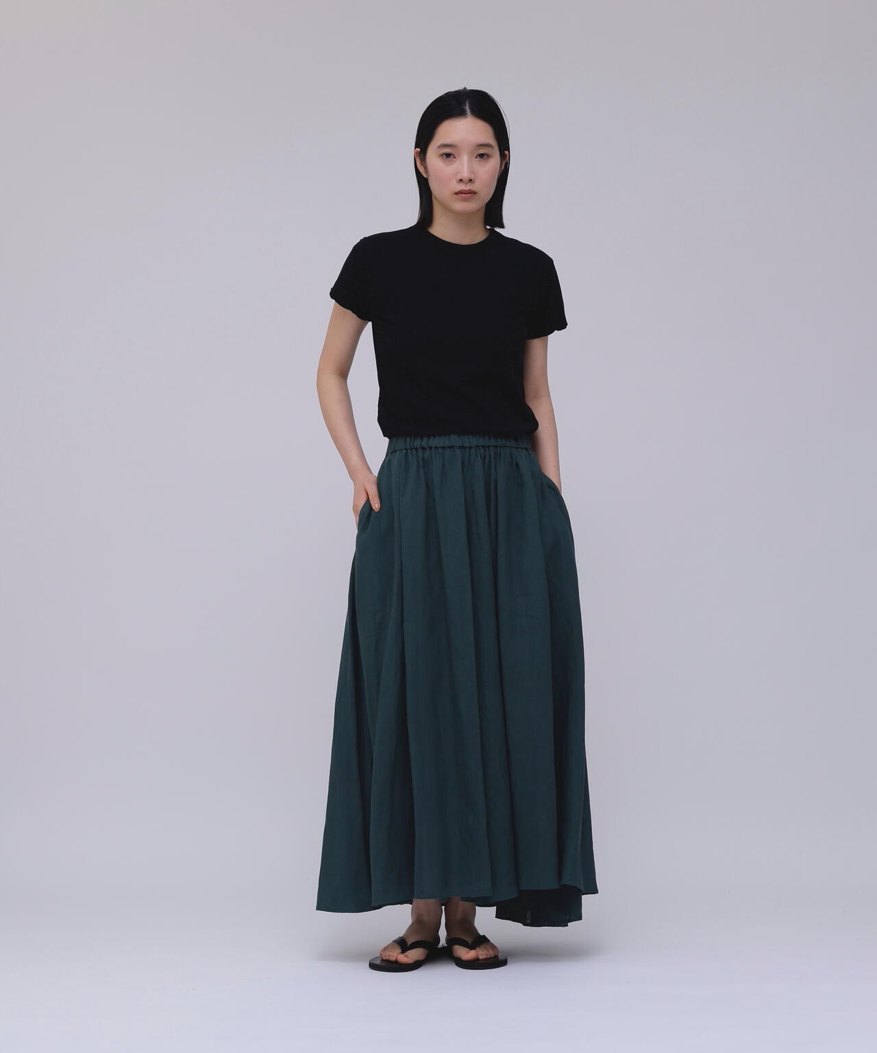 ATON / FRESCA SINGLE JERSEY TIGHT FIT T-SHIRT