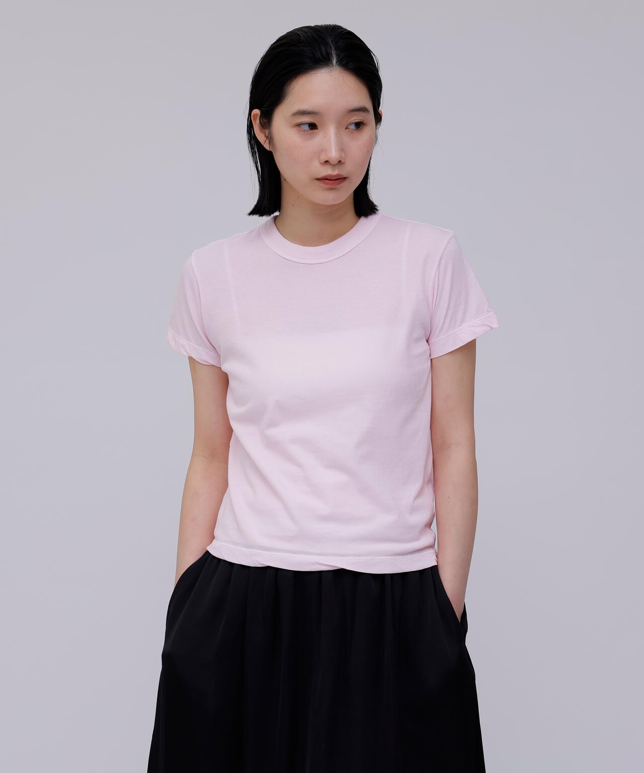 ATON / FRESCA SINGLE JERSEY TIGHT FIT T-SHIRT