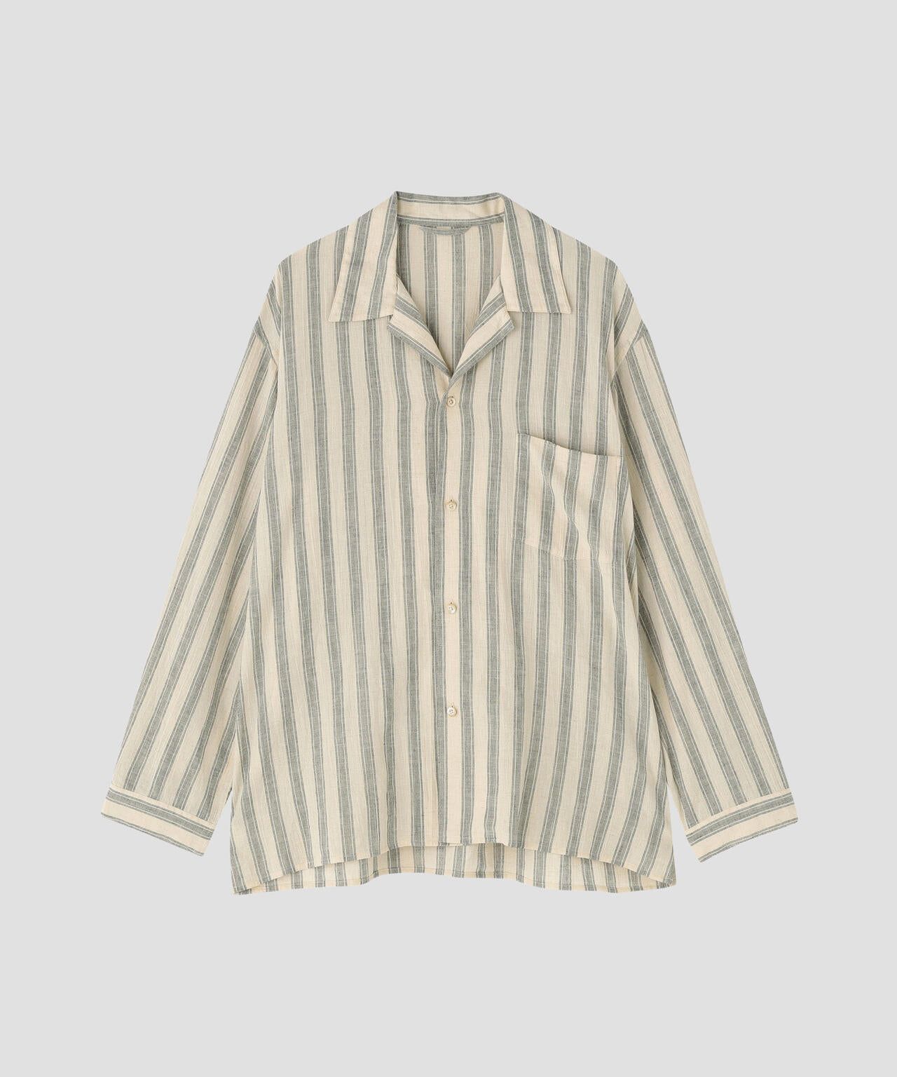[別注]blurhms / COTTON LINEN OPEN-COLLAR SHIRT LONG SLEEVE