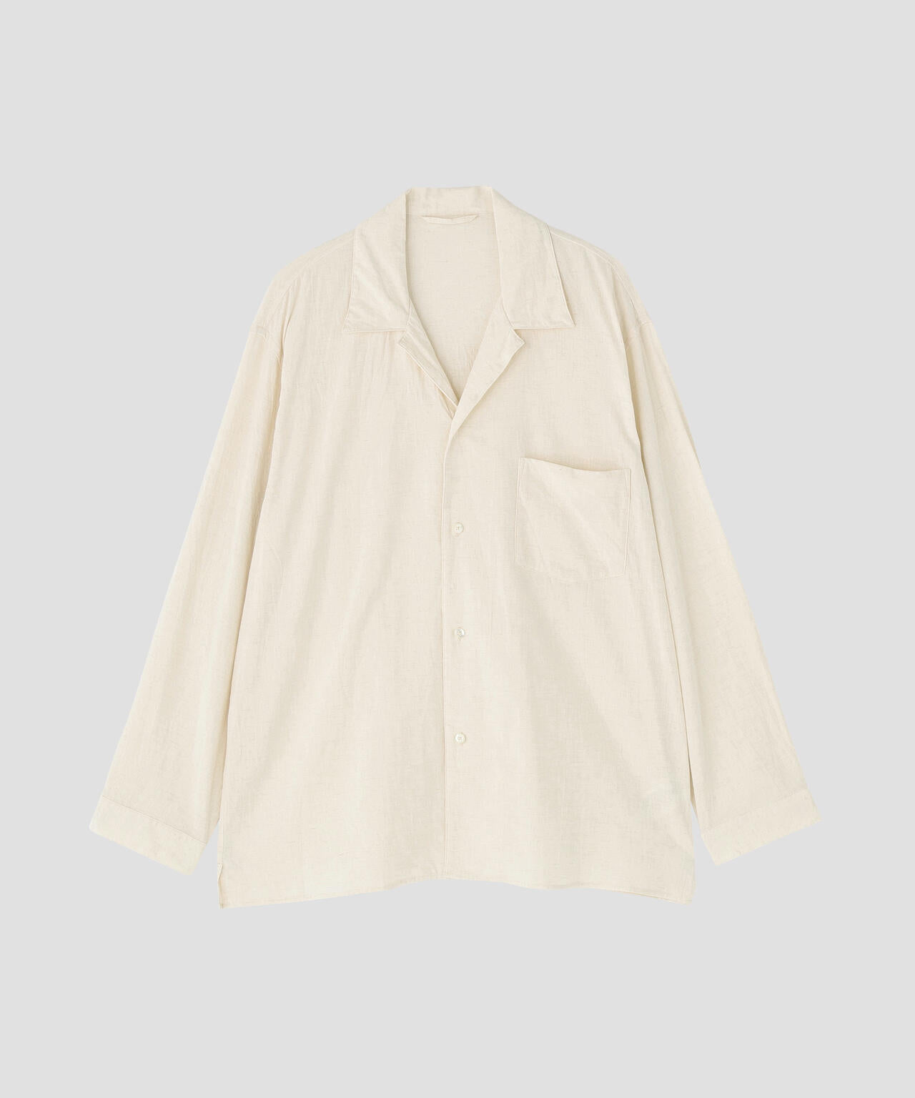 [別注]blurhms / COTTON LINEN OPEN-COLLAR SHIRT LONG SLEEVE