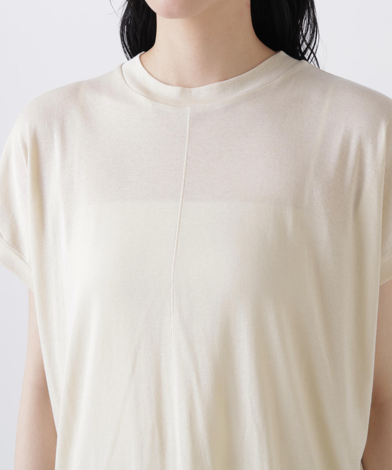 ATON / COTTON LINEN FRAISE OVERSIZED T-SHIRT