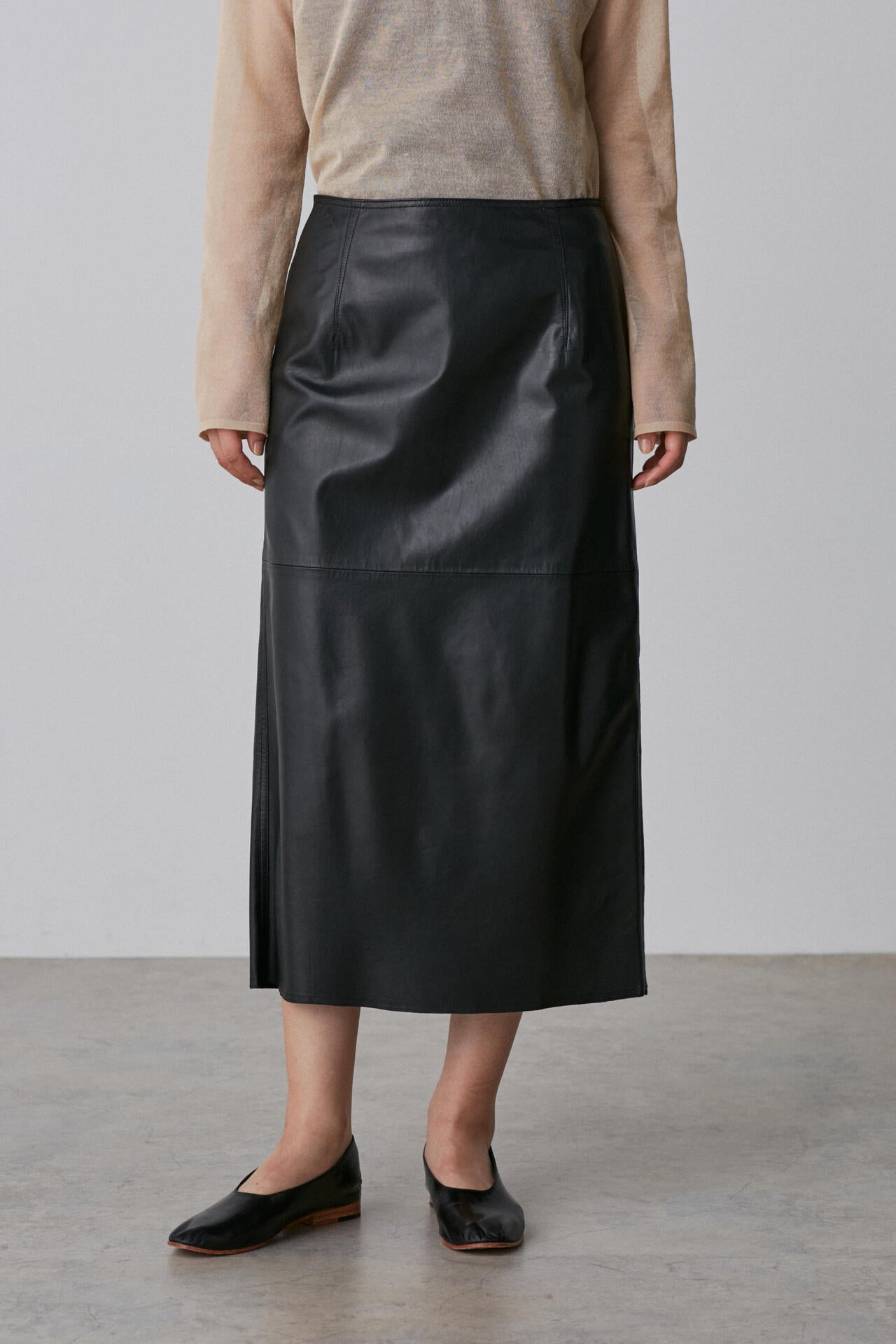 YLEVE / GLOVE SHEEP LEATHER SKIRT