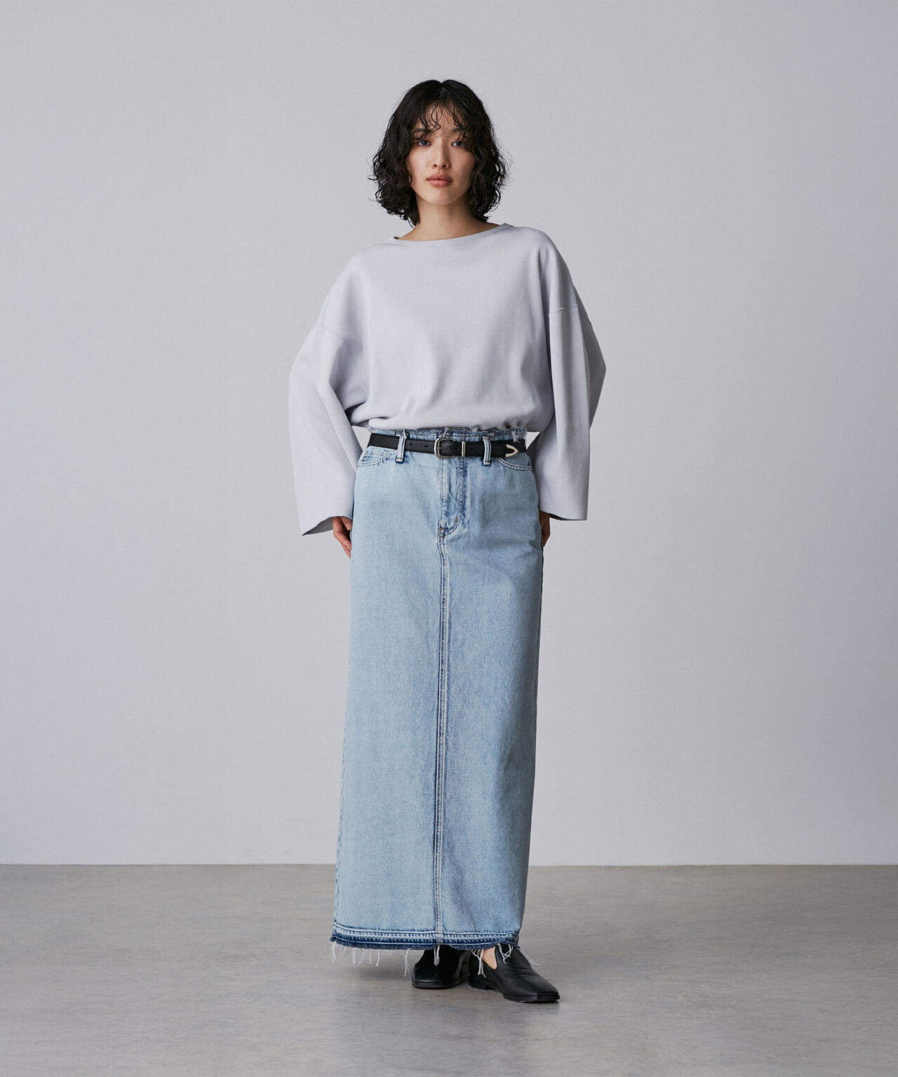 YLEVE / 13.5oz DENIM SKIRT FADE