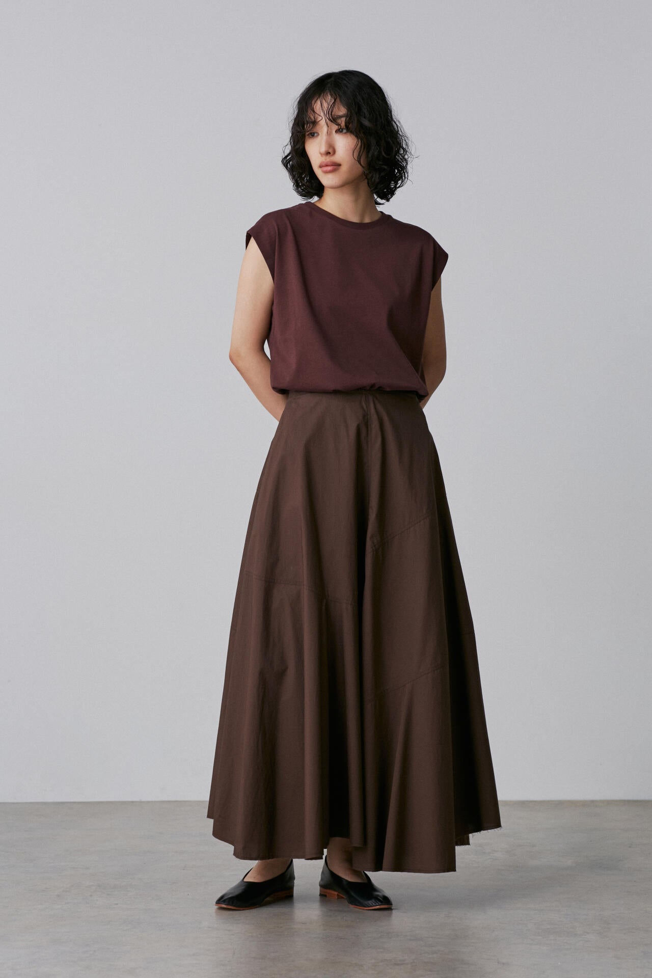 YLEVE / SUVIN COTTON TYPEWRITER SKIRT