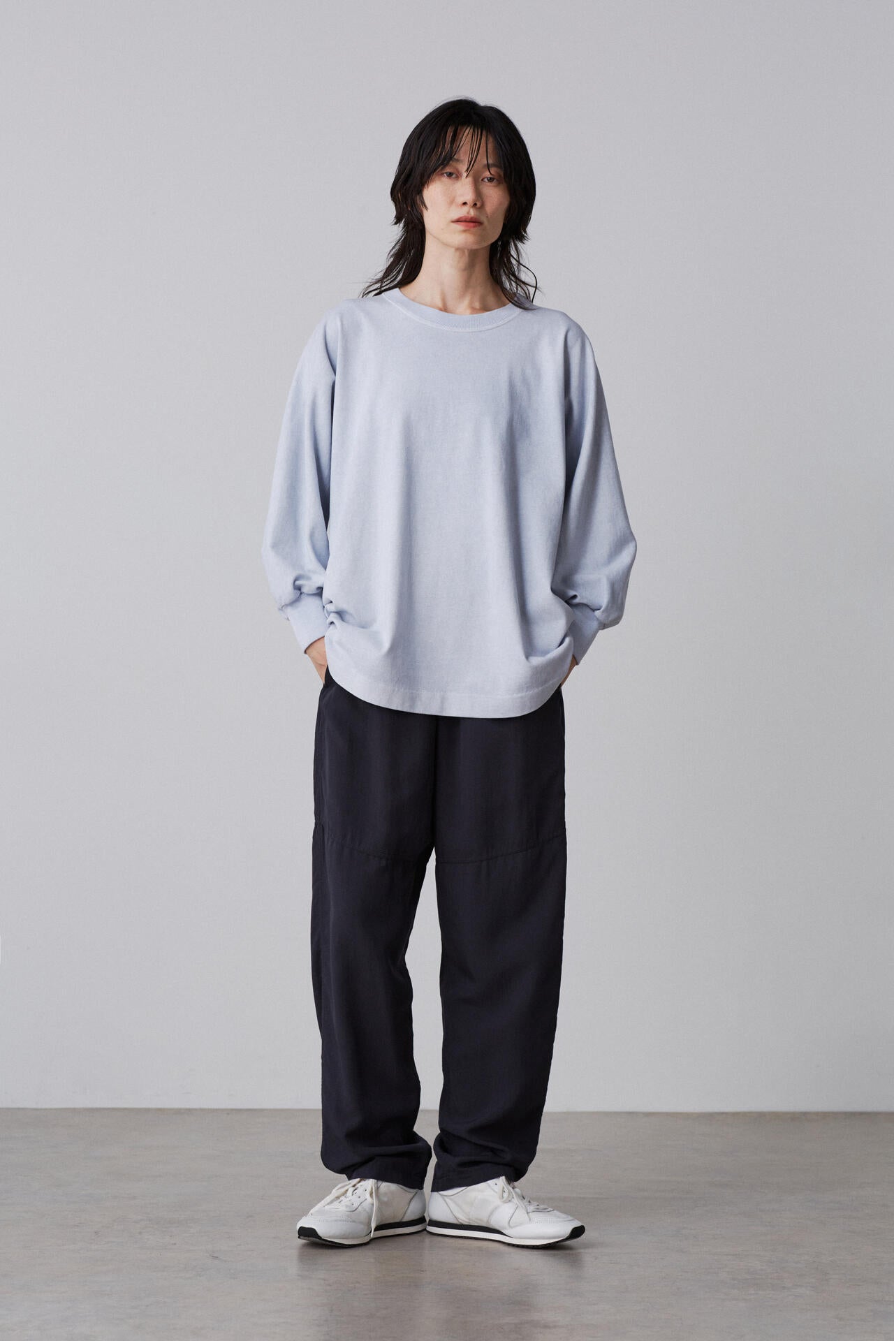 YLEVE / OPEN END COTTON PIGMENT DYE PULL OVER