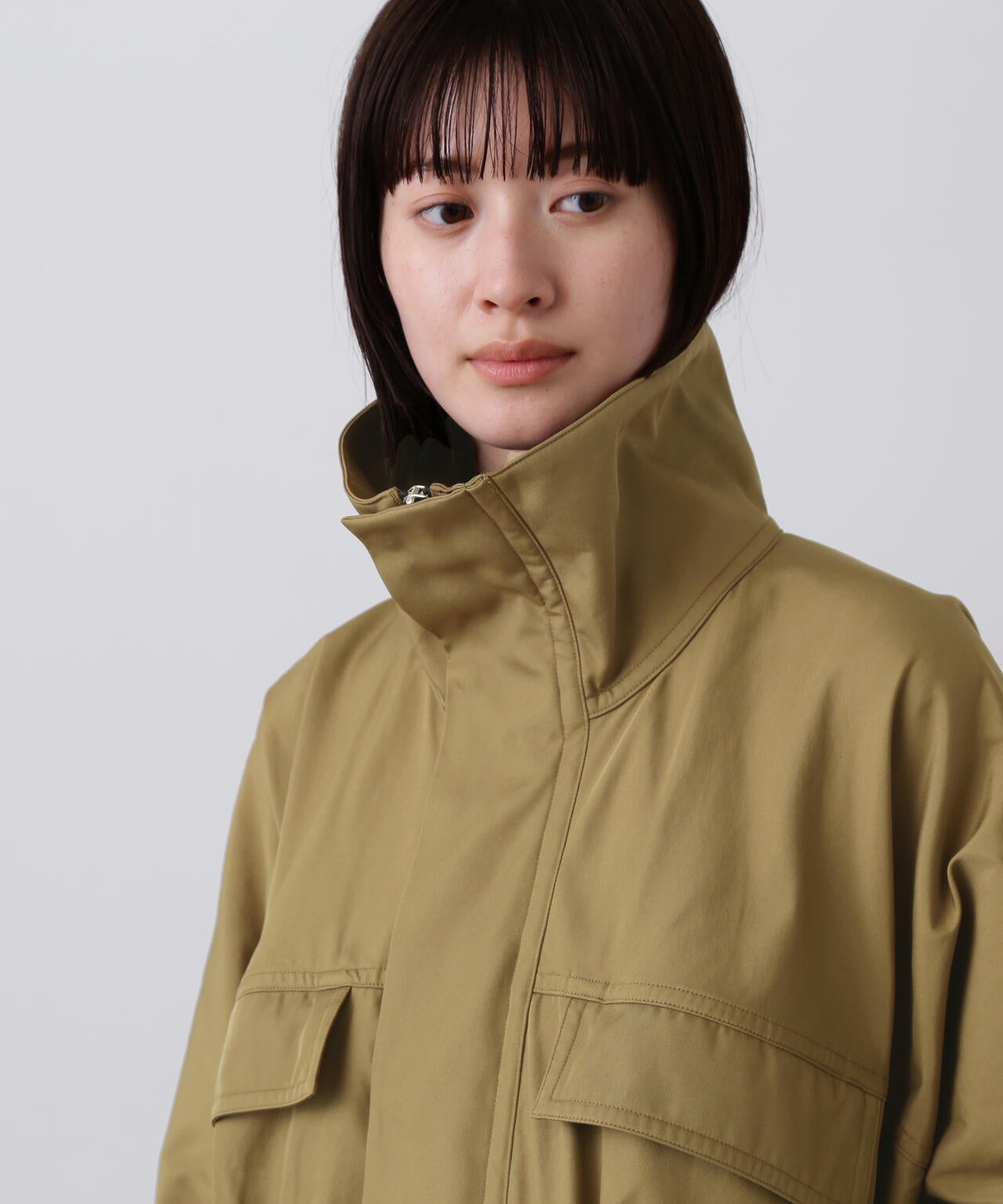 YLEVE / HIGH COUNT DOUBLE TWILL POLYESTER BLOUSON
