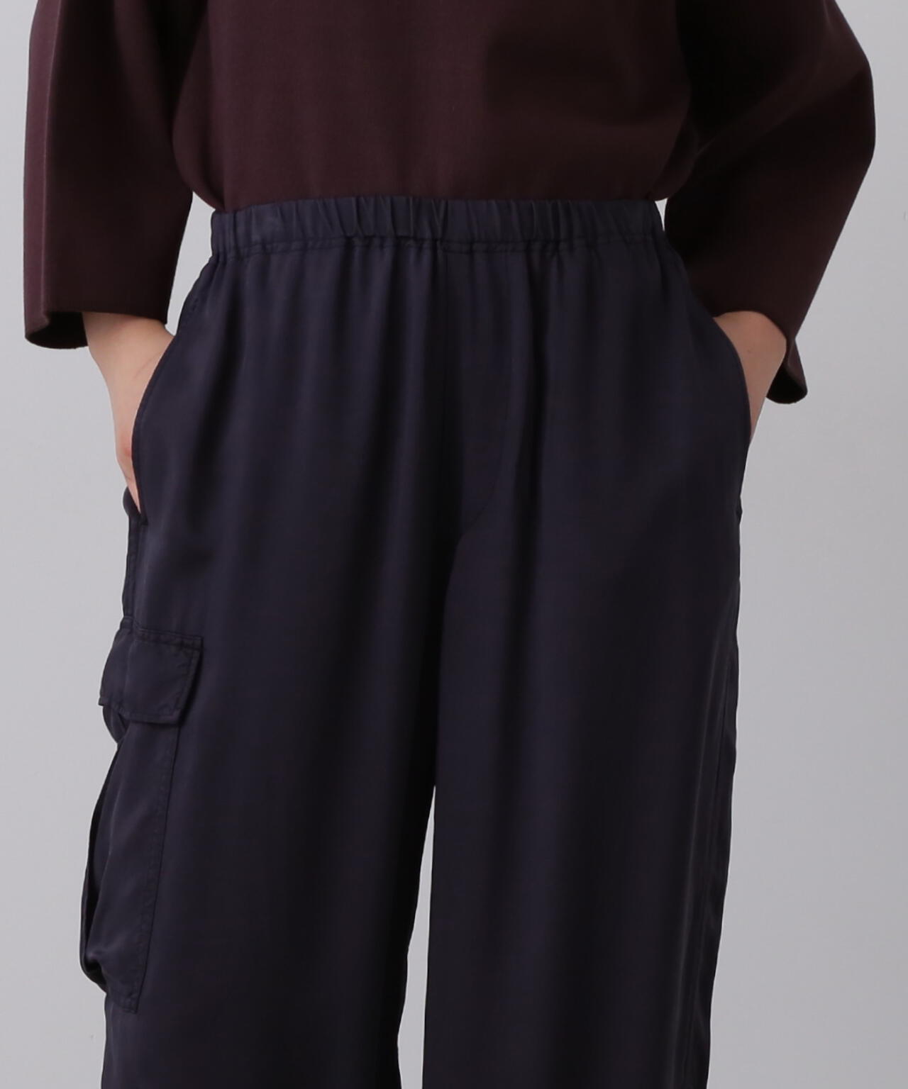 YLEVE / CUPRA TWILL GARMANT DYE EASY CARGO TROUSERS
