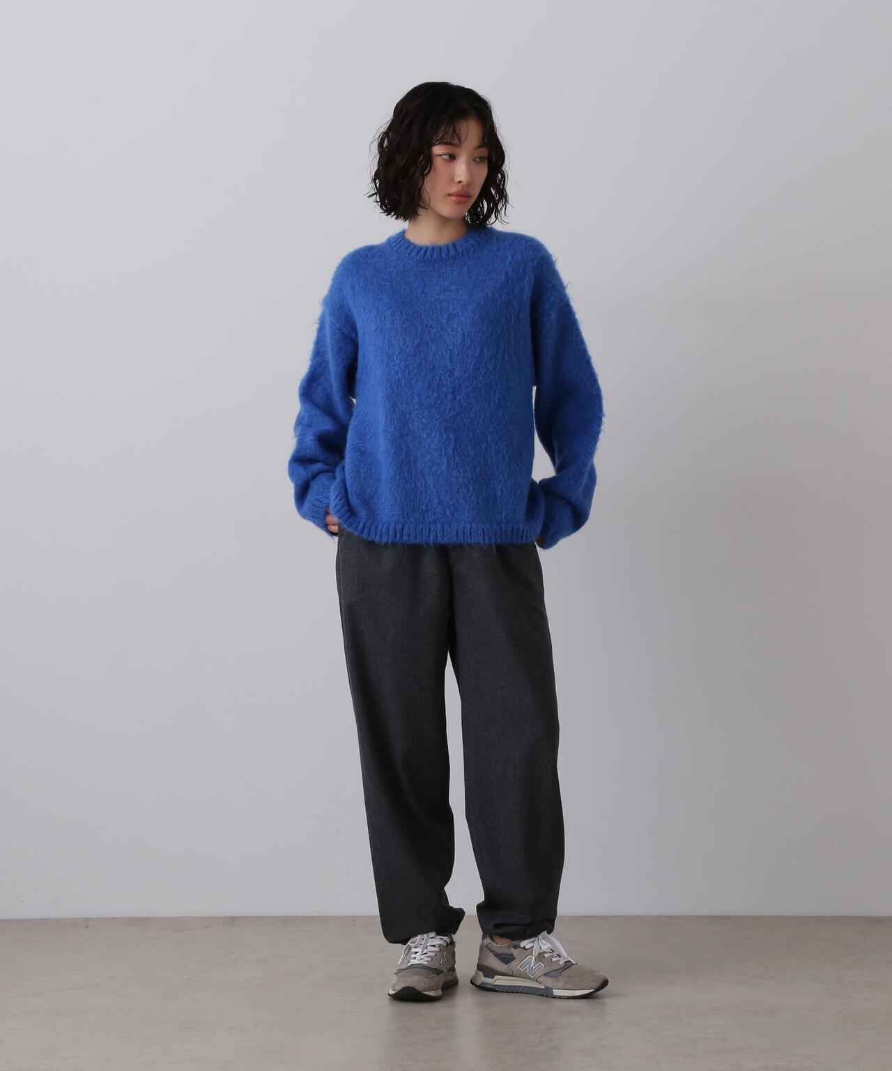 YLEVE / SUPER120's WOOL FLANNEL EASY TROUSERS