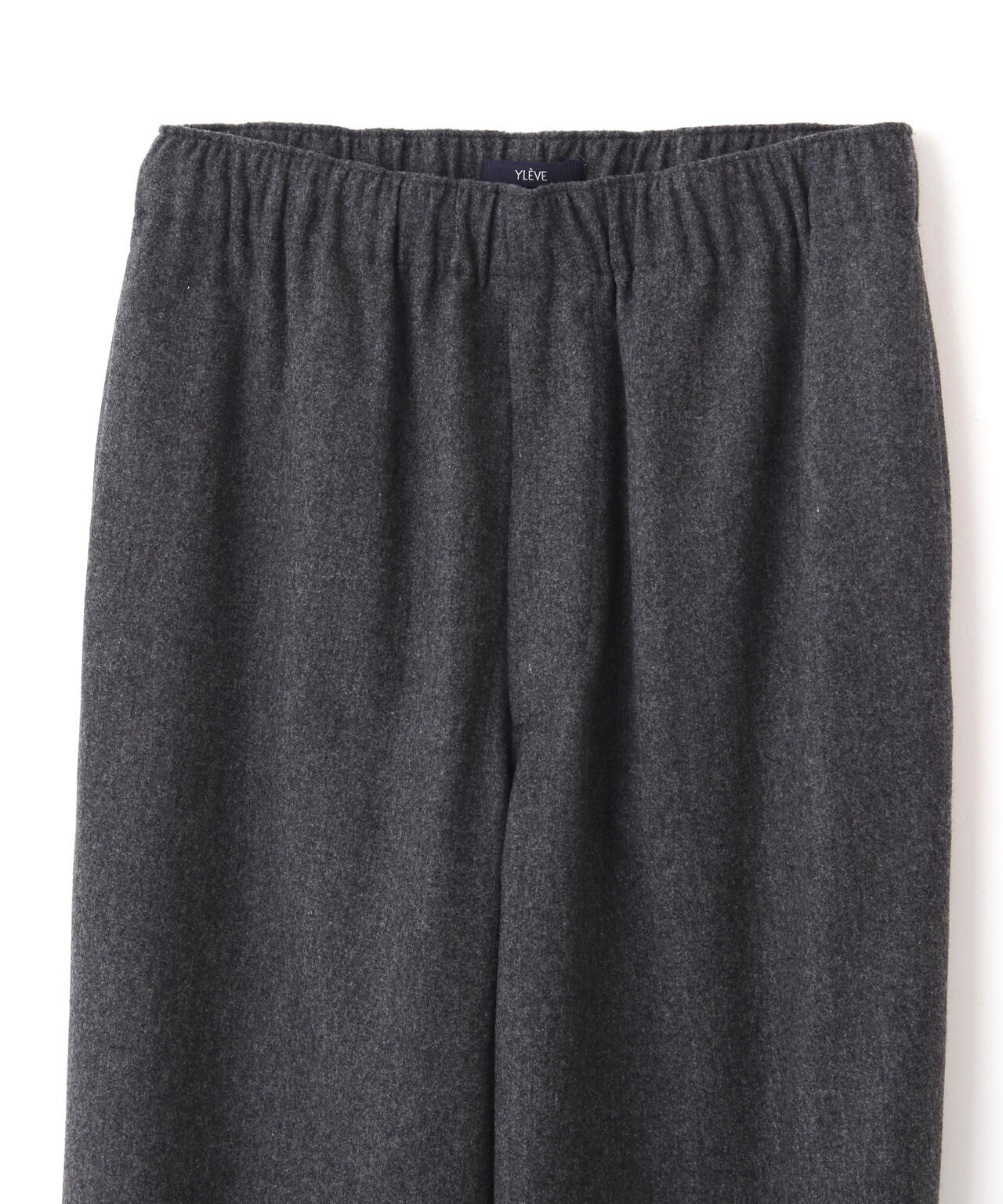 YLEVE / SUPER120's WOOL FLANNEL EASY TROUSERS