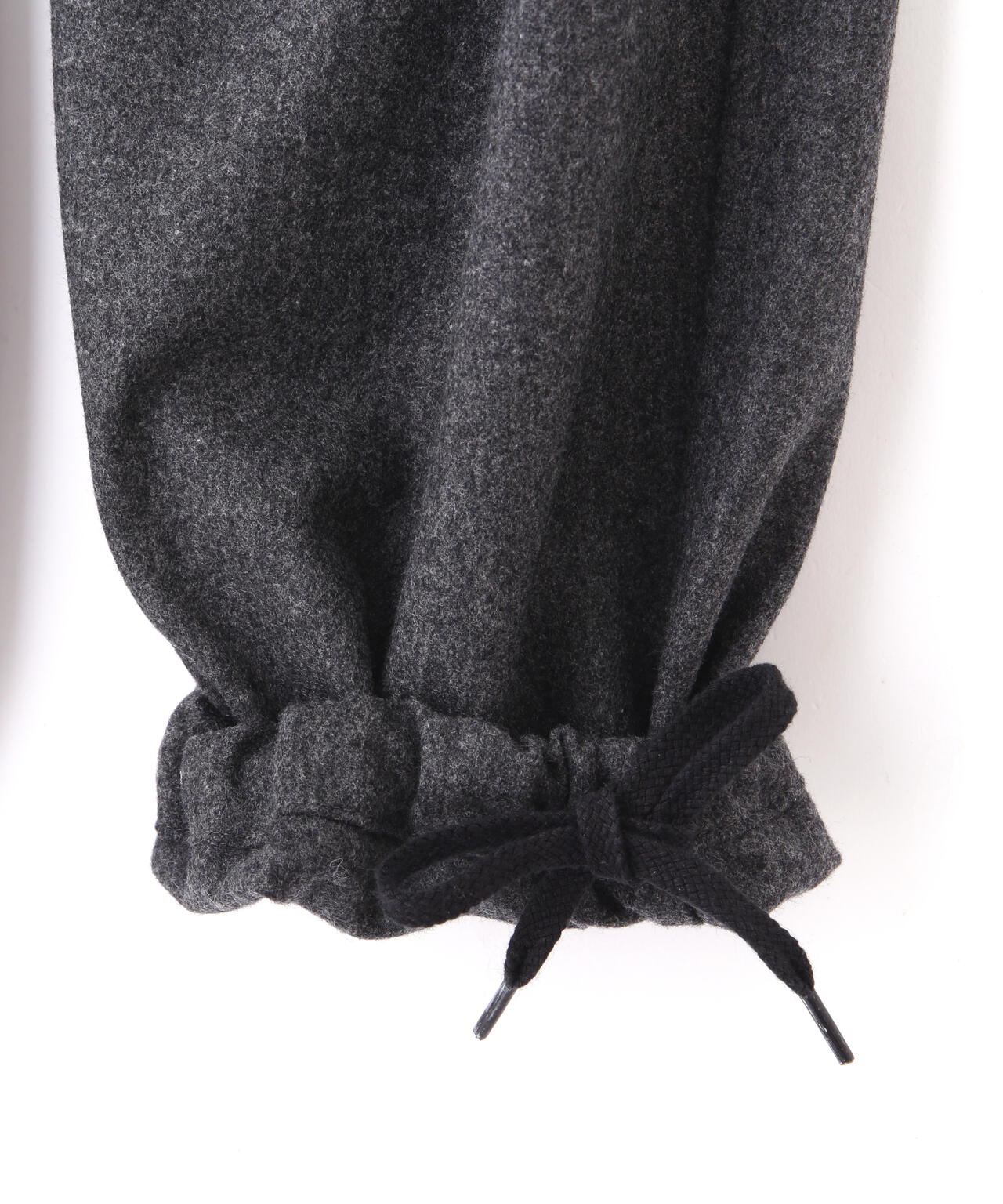 YLEVE / SUPER120's WOOL FLANNEL EASY TROUSERS