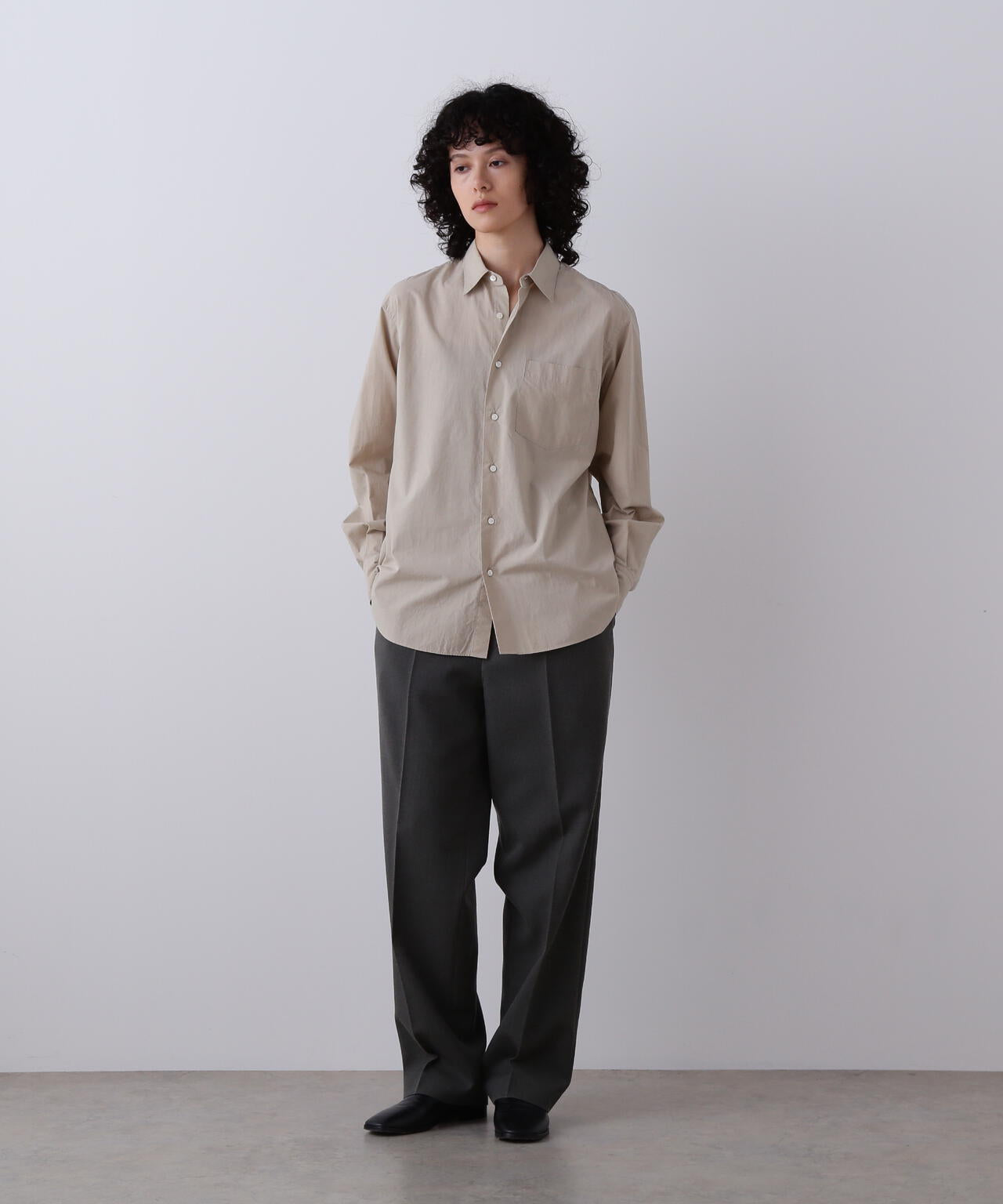YLEVE / COTTON SILK TYPEWRITER SHIRT