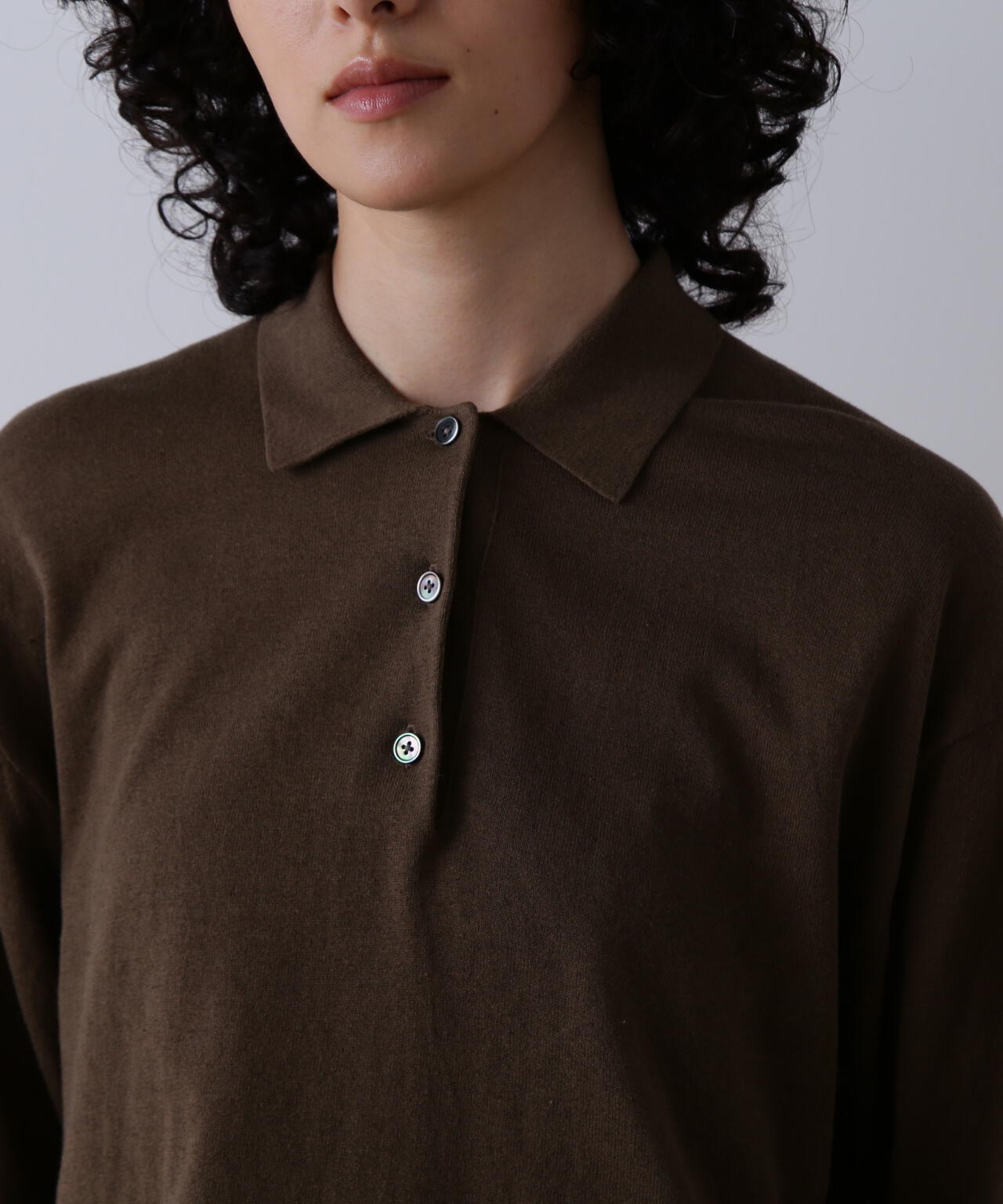 YLEVE / COTTON LINEN KNIT POLO