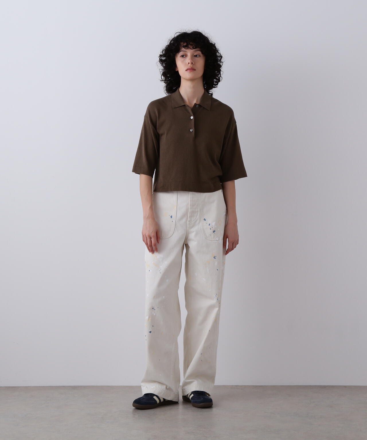 YLEVE / COTTON LINEN KNIT POLO
