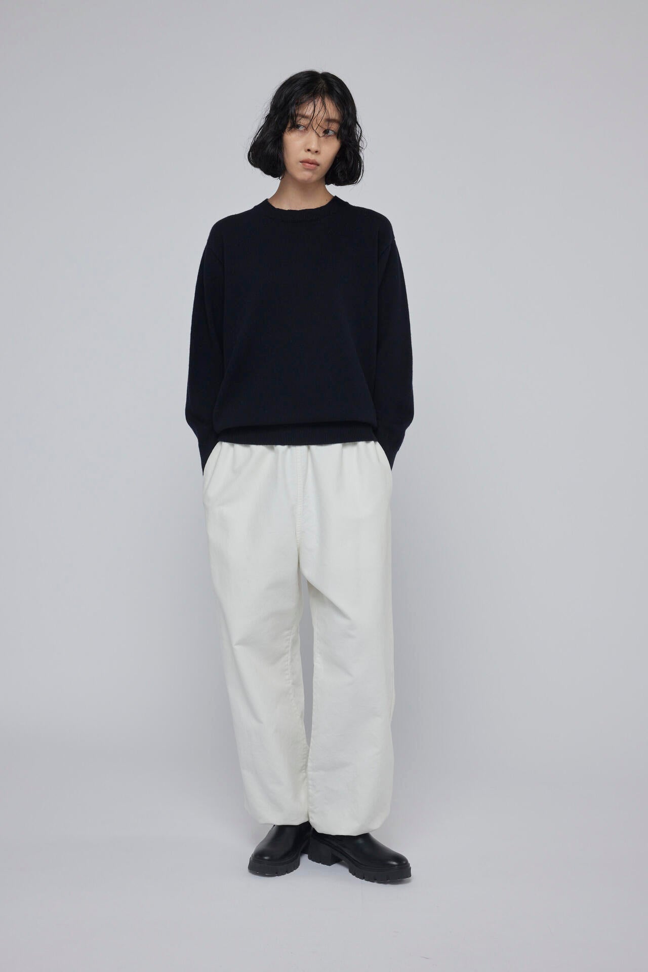 ［別注］Yonetomi / NEW BASIC CASHMERE KNIT P/O
