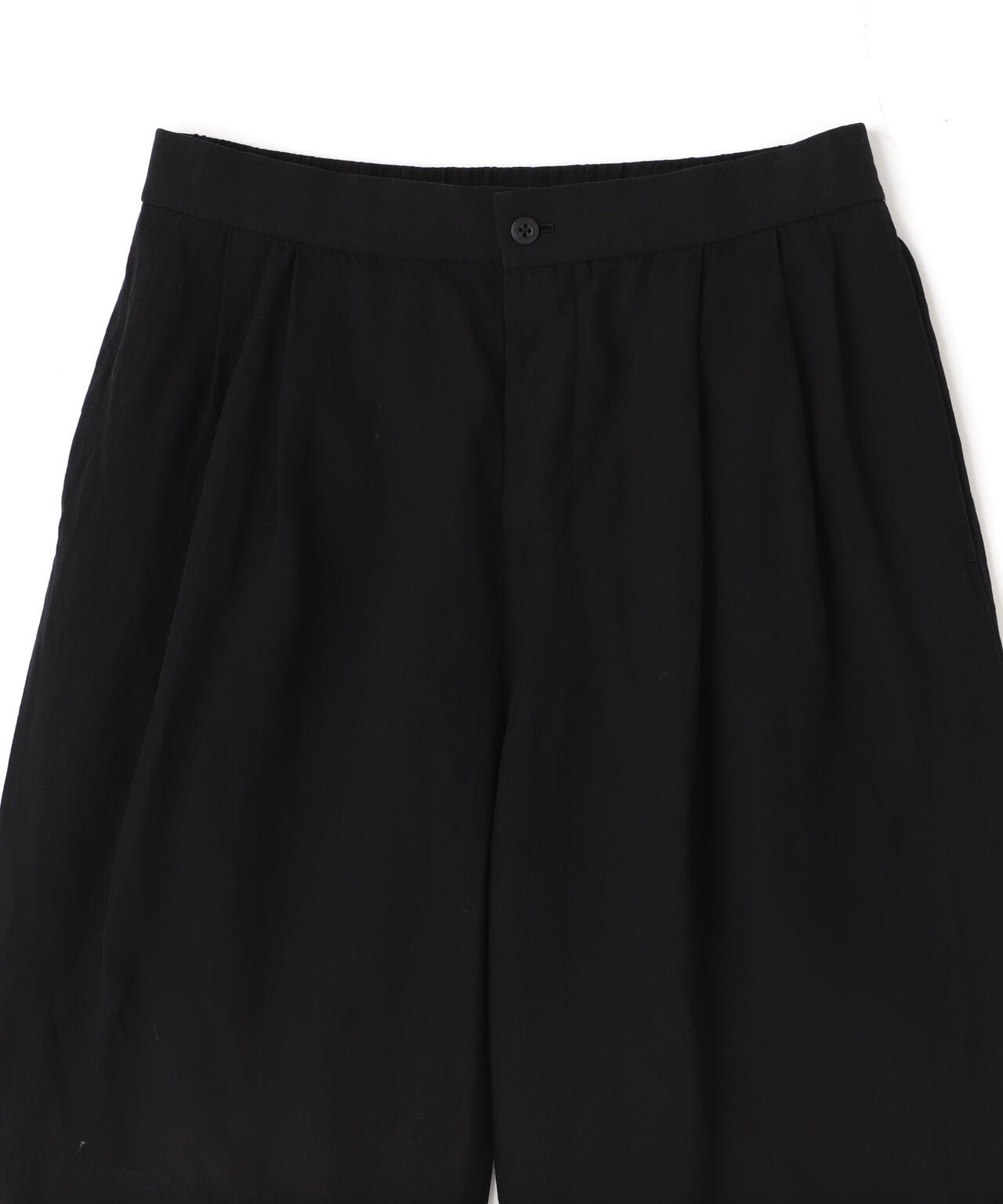 ATON / COTTON LINEN VOILE TWO TUCKED EASY SHORTS