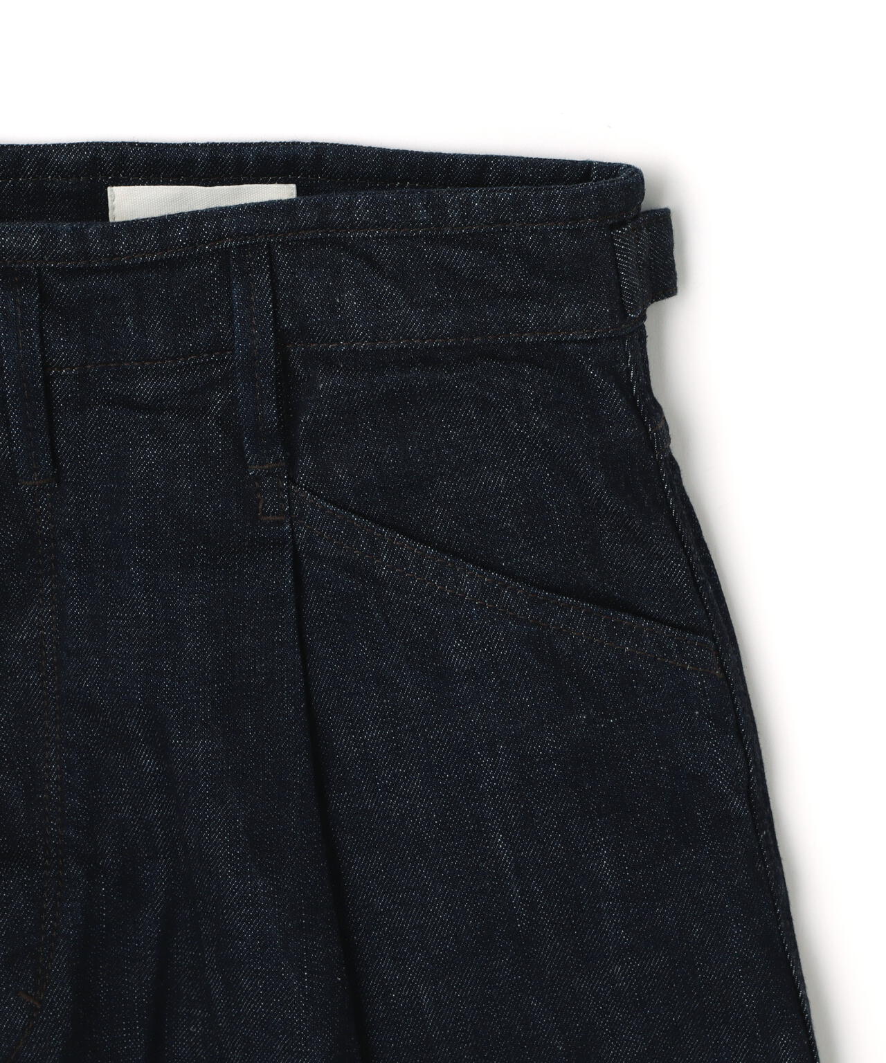 LEMAIRE / HEAVY INDIGO DENIM PLEATED WORKWEAR PANTS