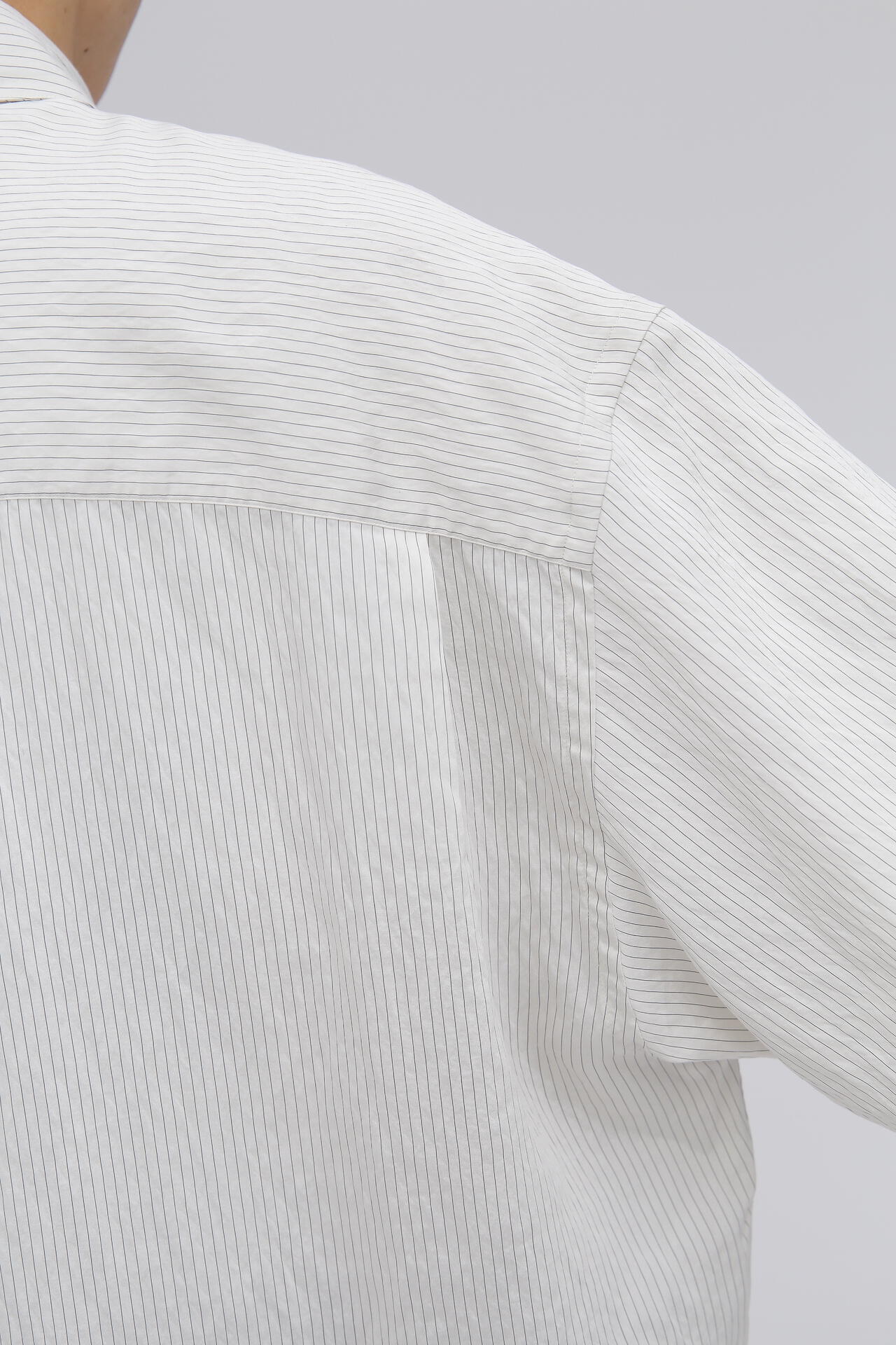 ［別注］STUDIO NICHOLSON / CRINKLE FINE STRIPE SHORT SLEEVE BOXY SHIRT