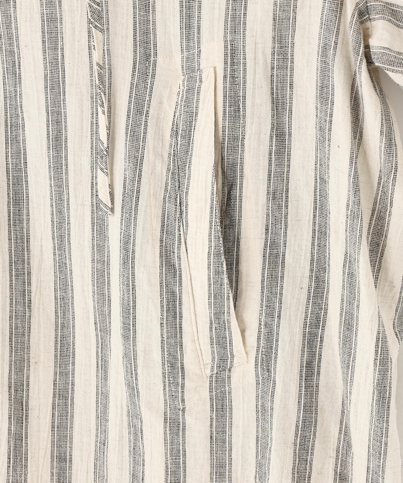 blurhms / COTTON LINEN STRIPE SNOW PARKA